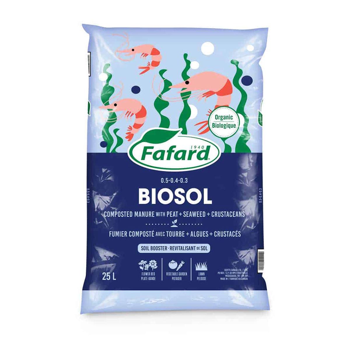 Fafard Biosol Compost W/Peat&Seaweed&Crustations 25L 85/Skd