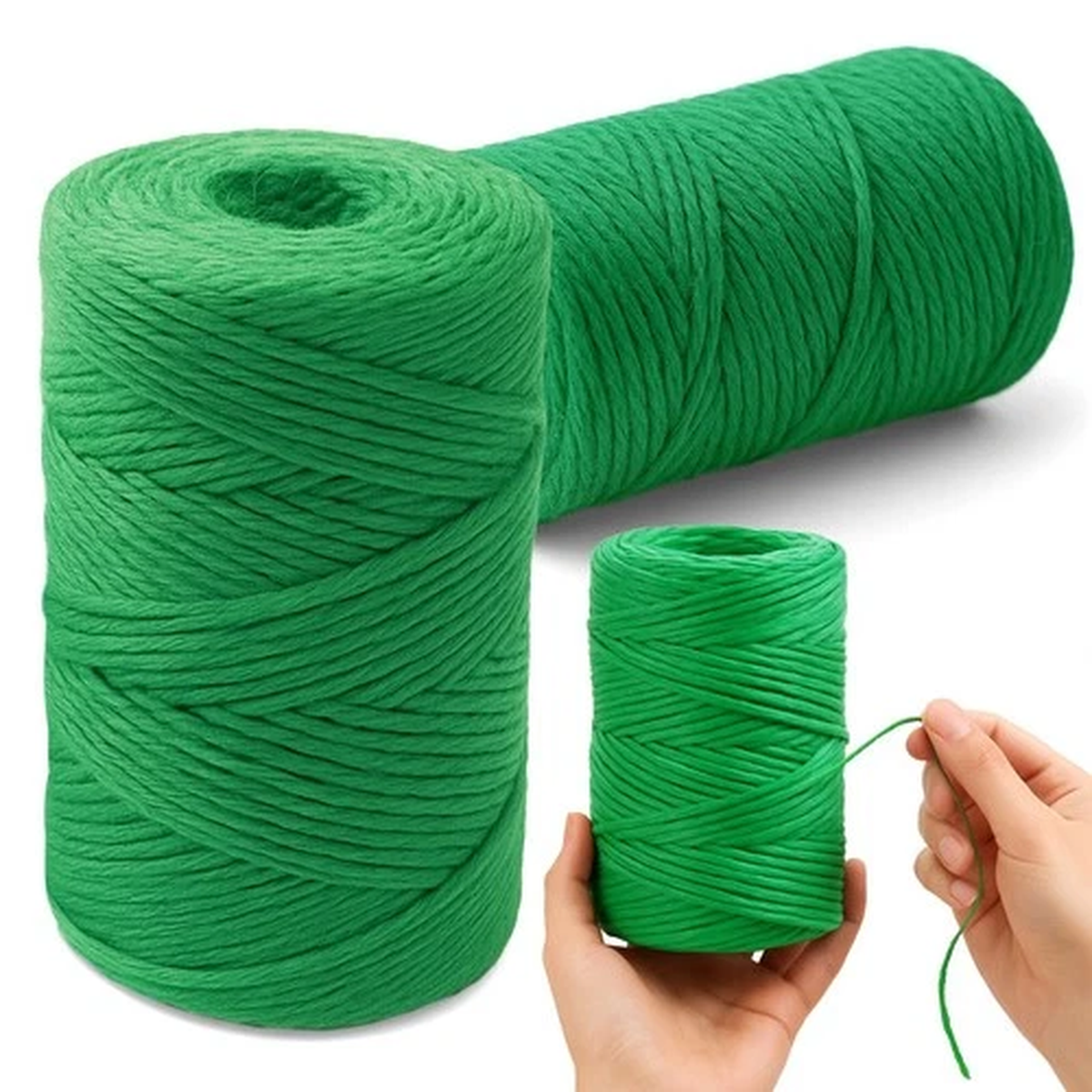 2pk Green Garden String Twine 200M Heavy Duty Gardening Plant Support Rope Craft