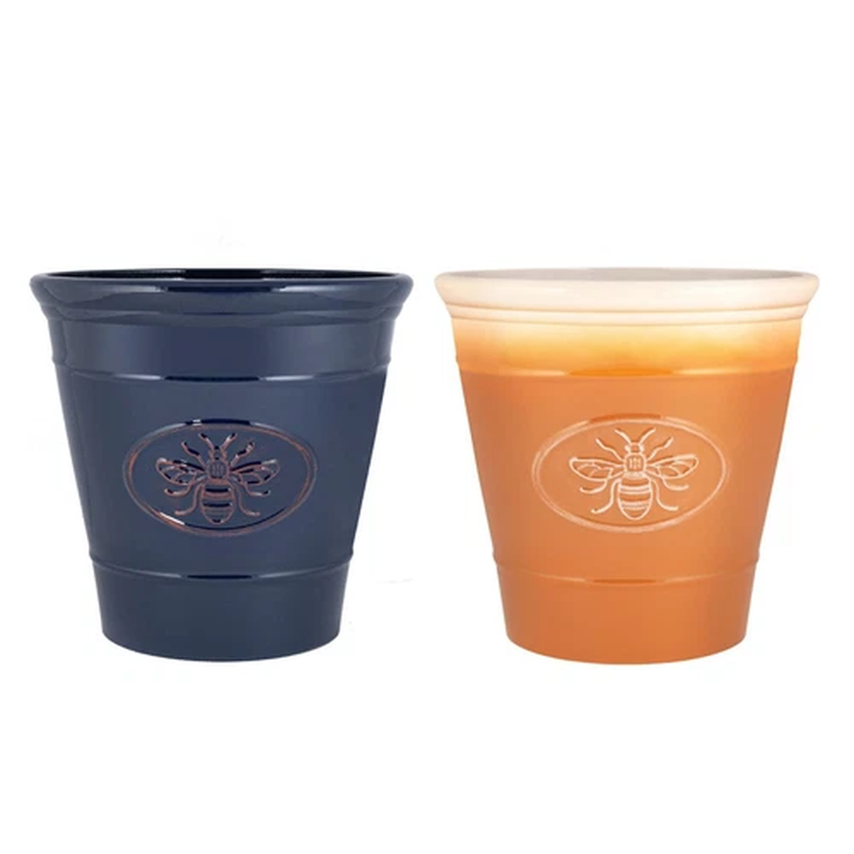 Bee Stamp Design Plastic Planter - Size Choice - Garden Patio Flower Pot