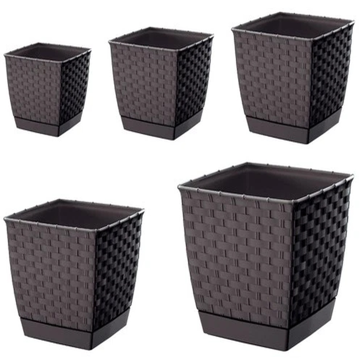 Square Plant Pot Ratolla Elegant Garden Planters Indoor Outdoor Umbra