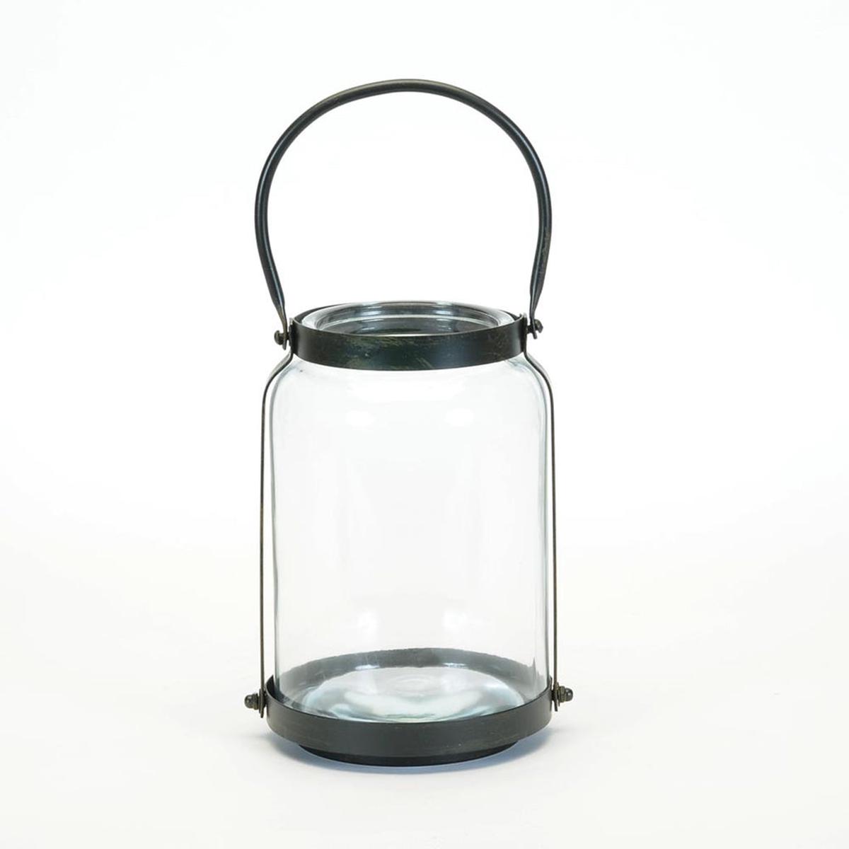 Large Round Jar W/Handle 18In