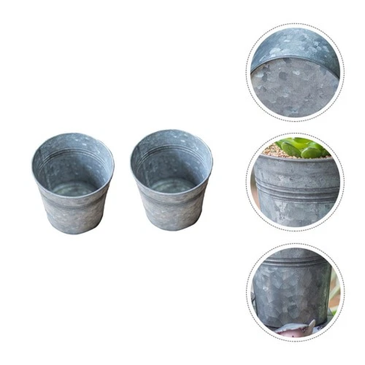2pcs Fashion Flower Pot Bucket Garden Planter Bucket Flower Container Bucket