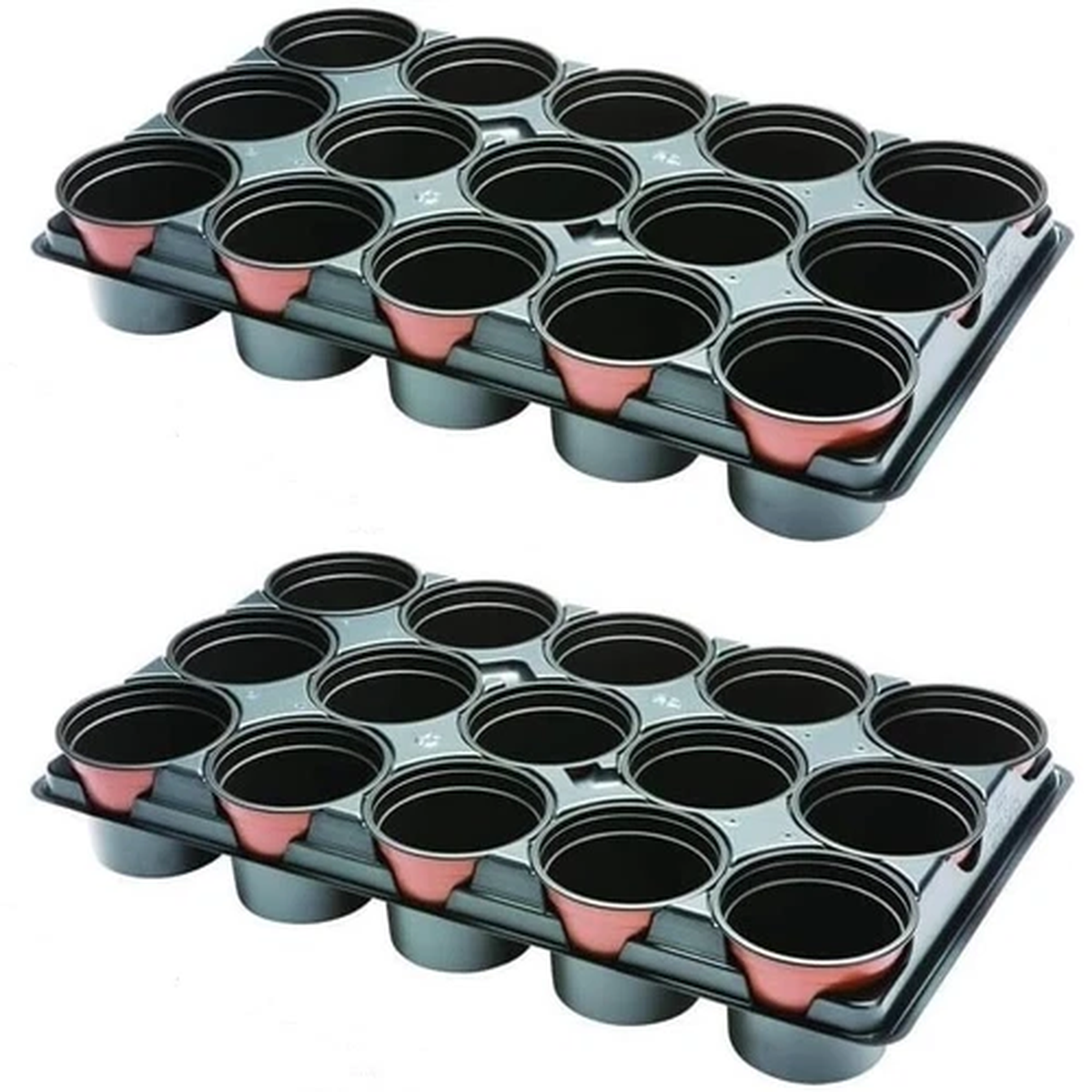 2 Pack 10.5cm Plant Pots Shuttle Tray Seedling Seed Cuttings Growing Germination