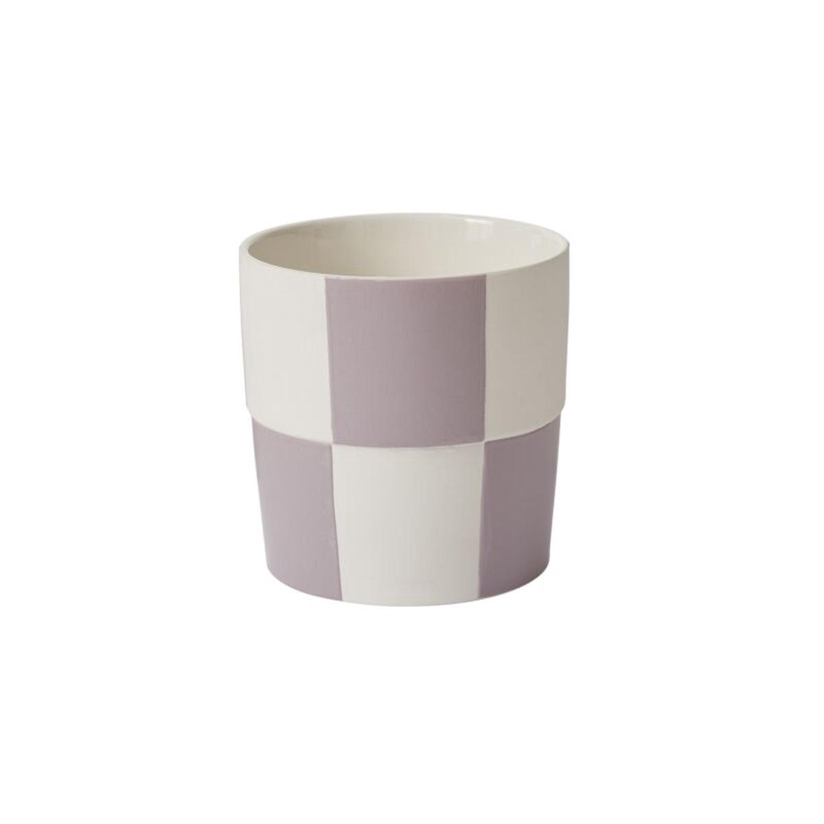 Checkerboard Pot: Purple