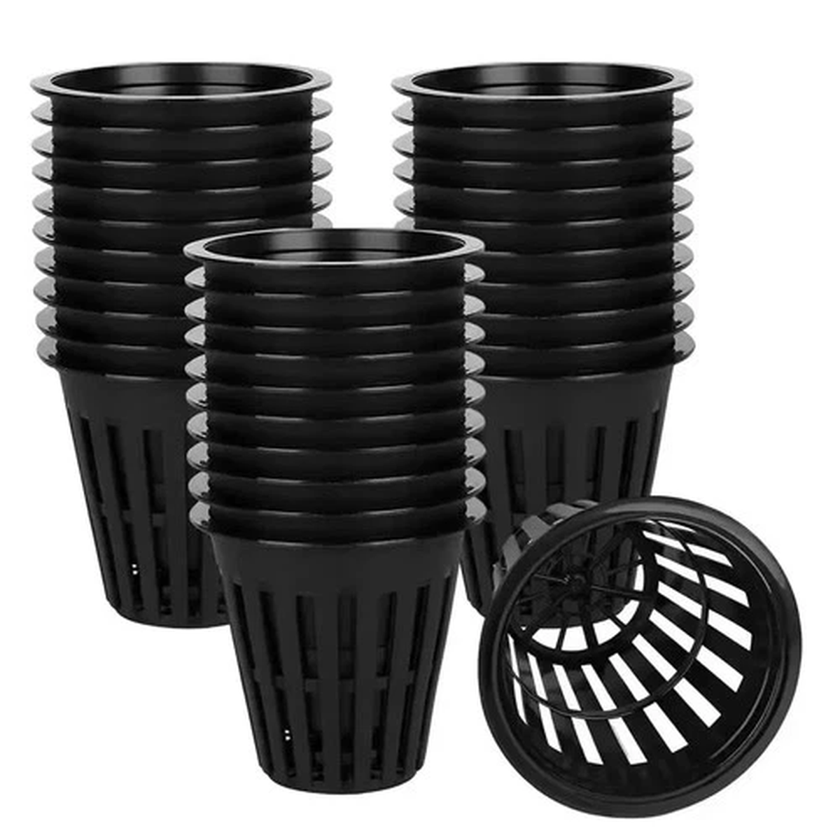 50/100Pcs 2 Inch Garden Slotted Mesh Net Cups round Net Cups Pots for Hydroponic