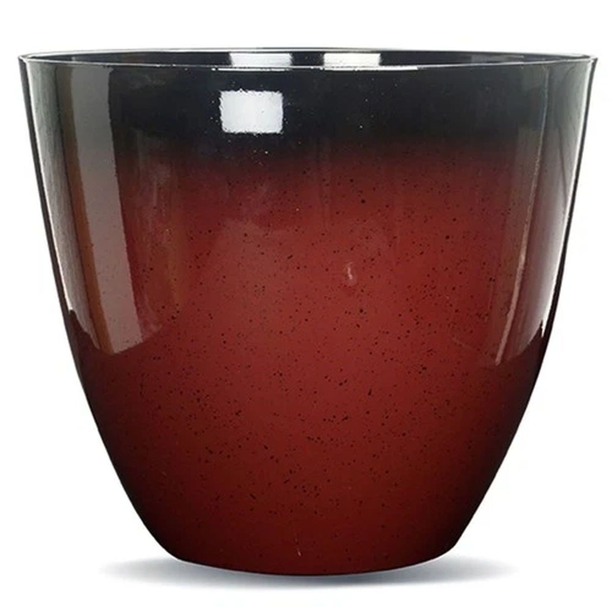 Gr8 Garden Red Round Glazed Effect Egg Cup Planter Patio Flower Plant Pot Tub