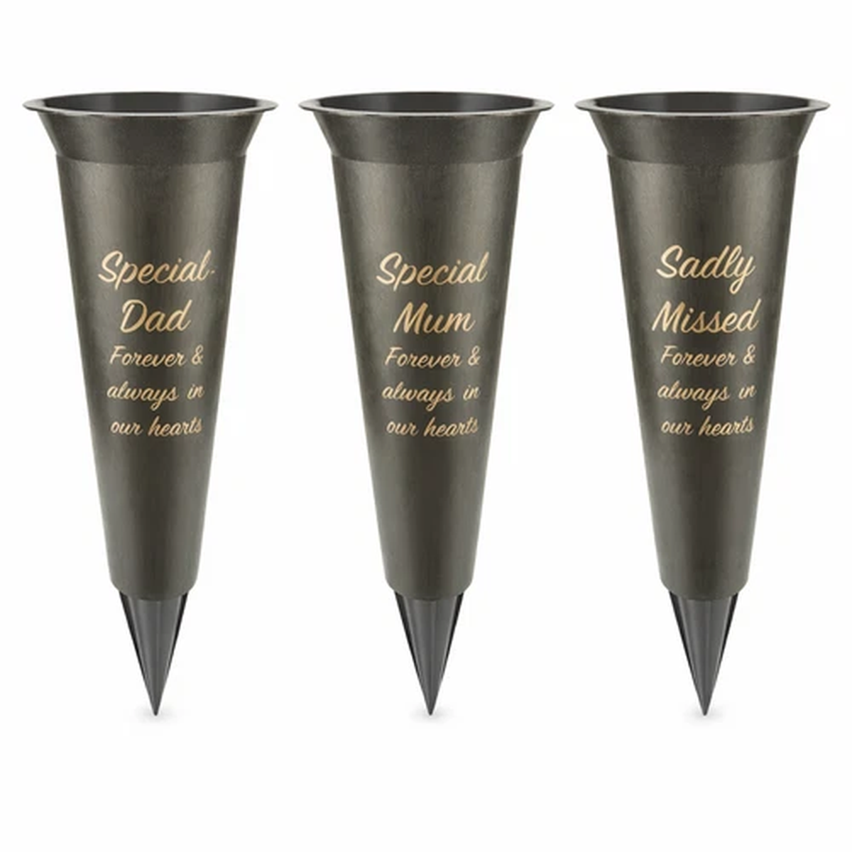 Grave Vase Spike Funeral Memorial Flower Pot Holder Loving Memory Container