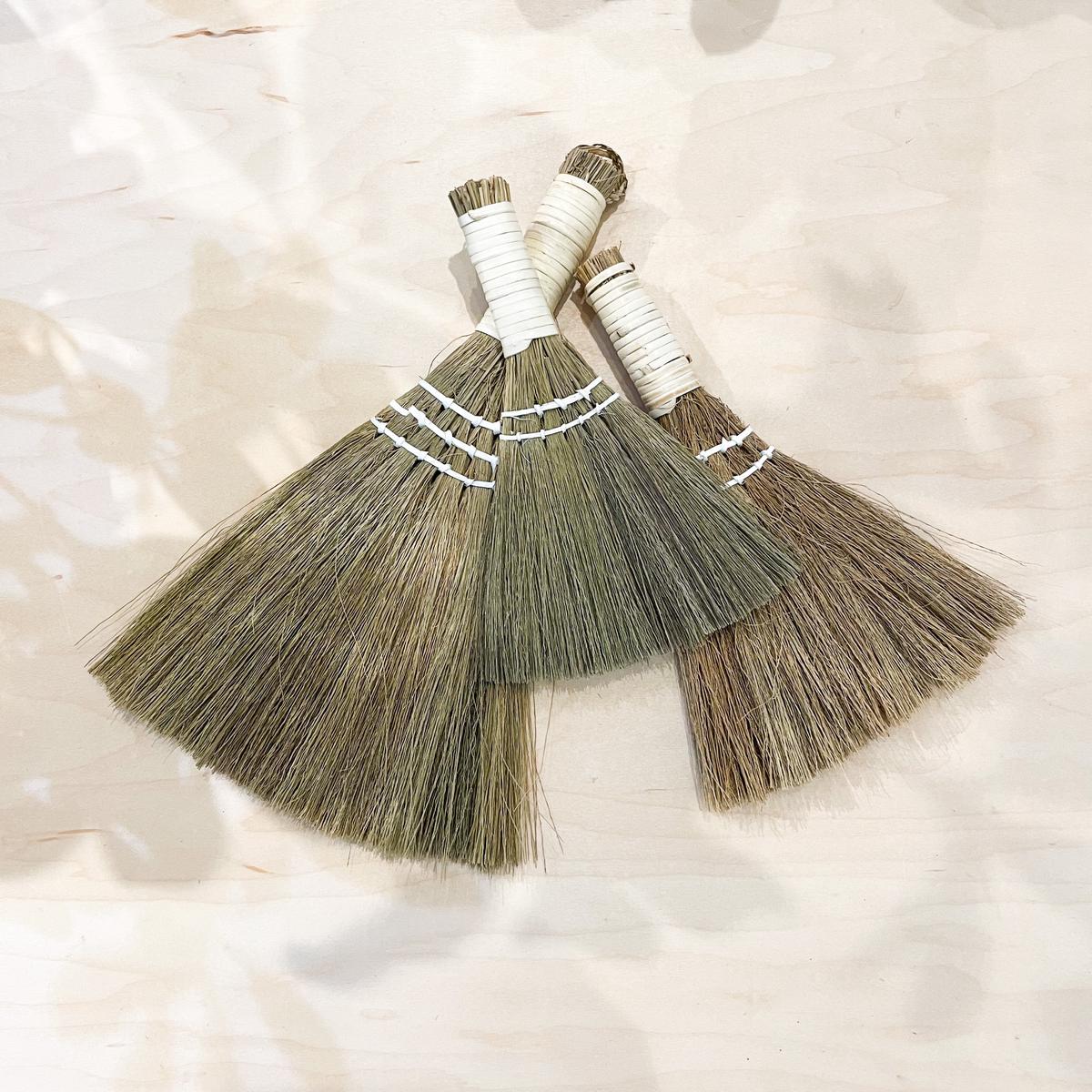 Straw Broom Set