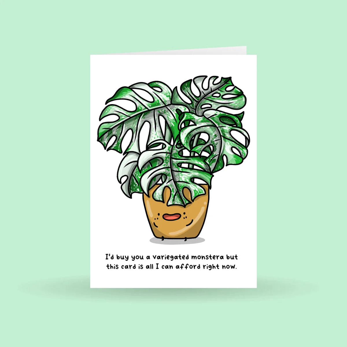 Variegated Monstera Greeting | Greeting Card