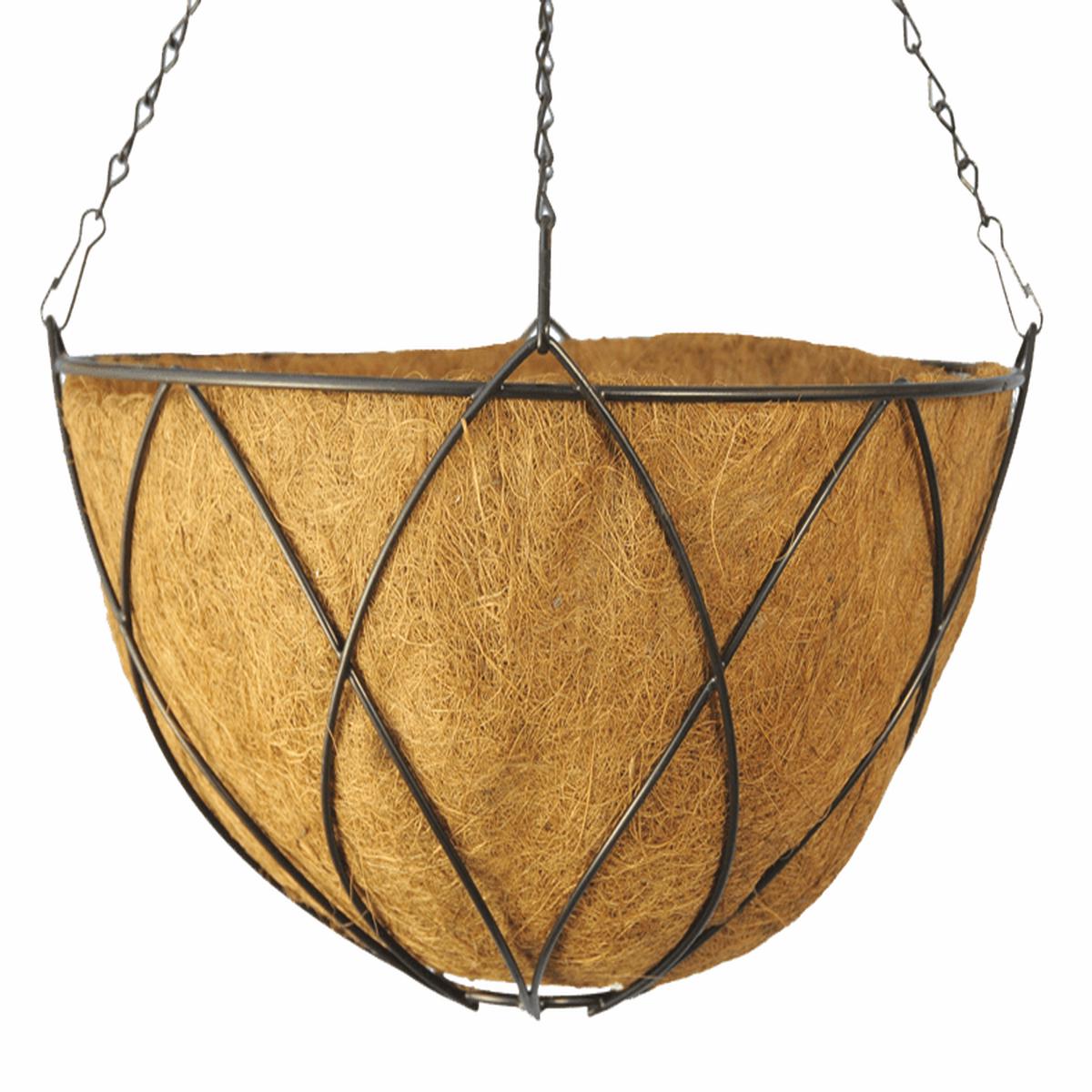 Lotus Hanging Basket with Coco Liner 14"