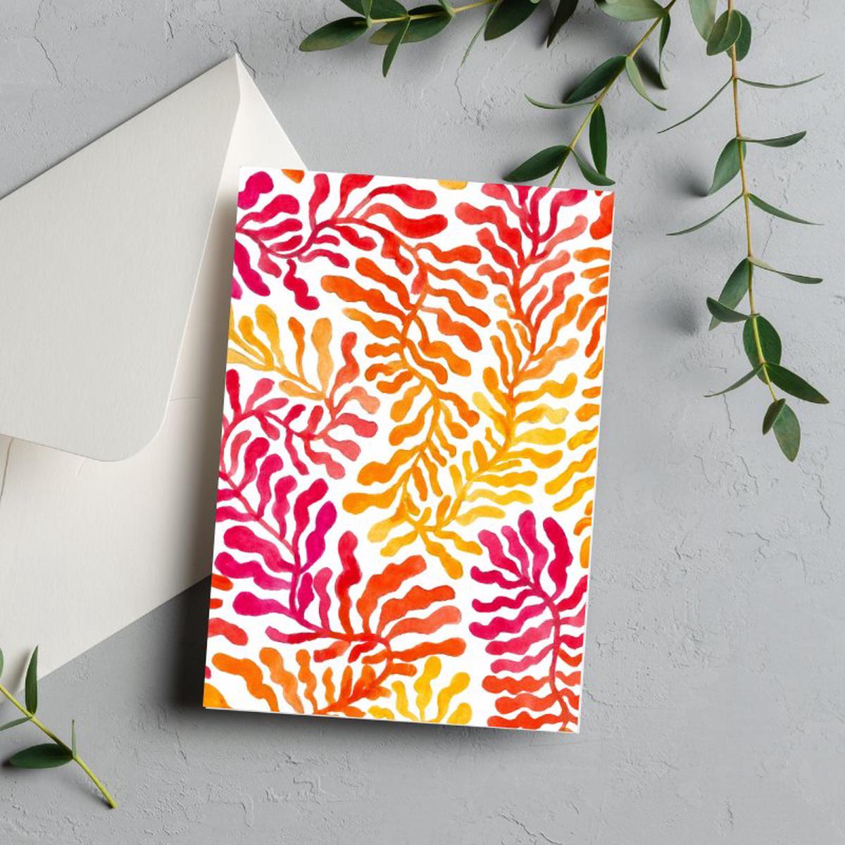 Greeting Card - Coral Sunset