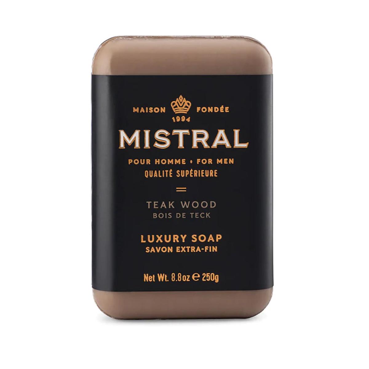 Mistral Luxury Bar Soap Teak Wood 8.8oz
