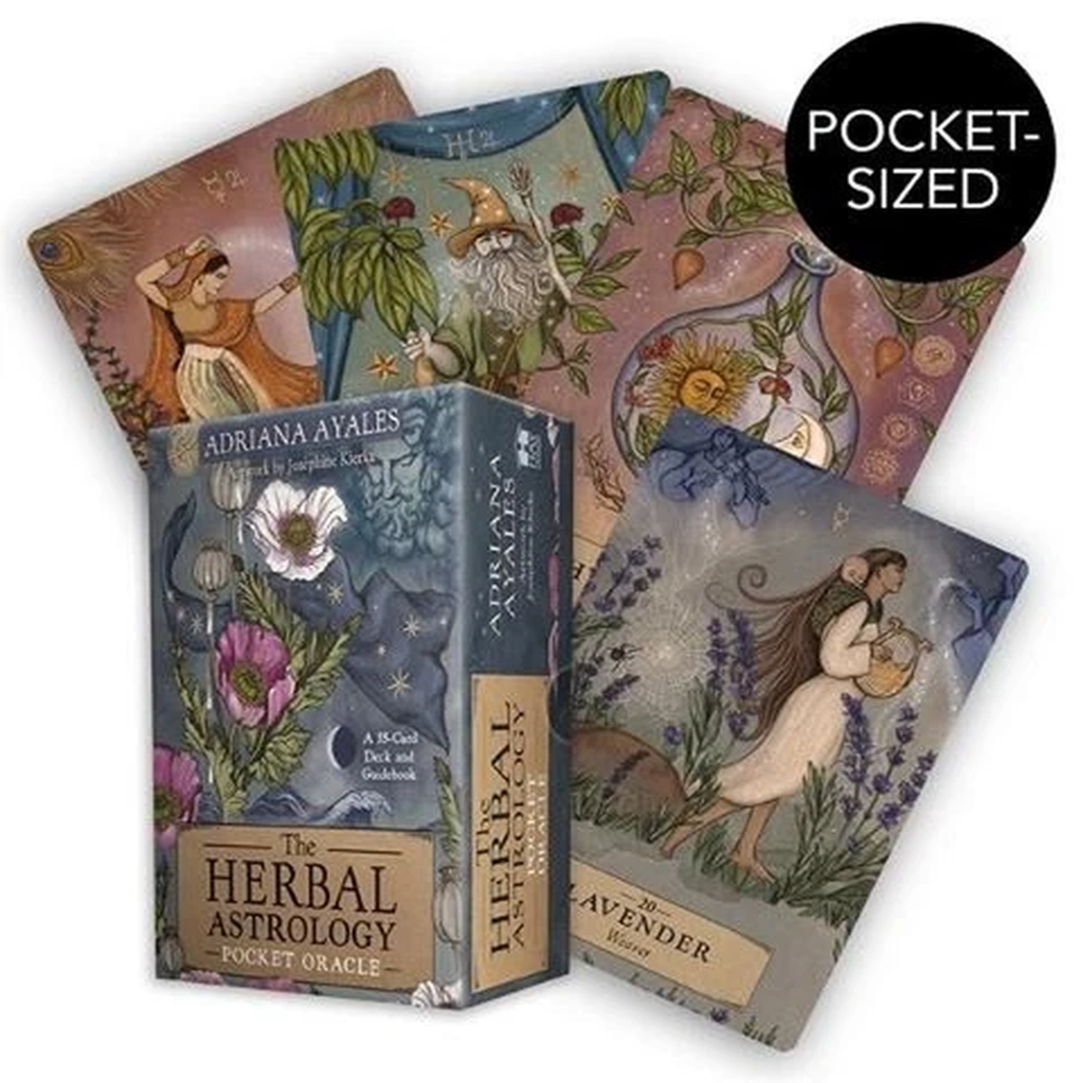 The Herbal Astrology Pocket Oracle: A 55-Card Deck and Guidebook by Adriana Ayal