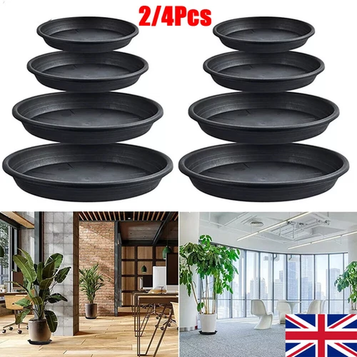 Plastic Saucer Base Round Plant Flower Pot Plate Water Drip Tray Planter Garden