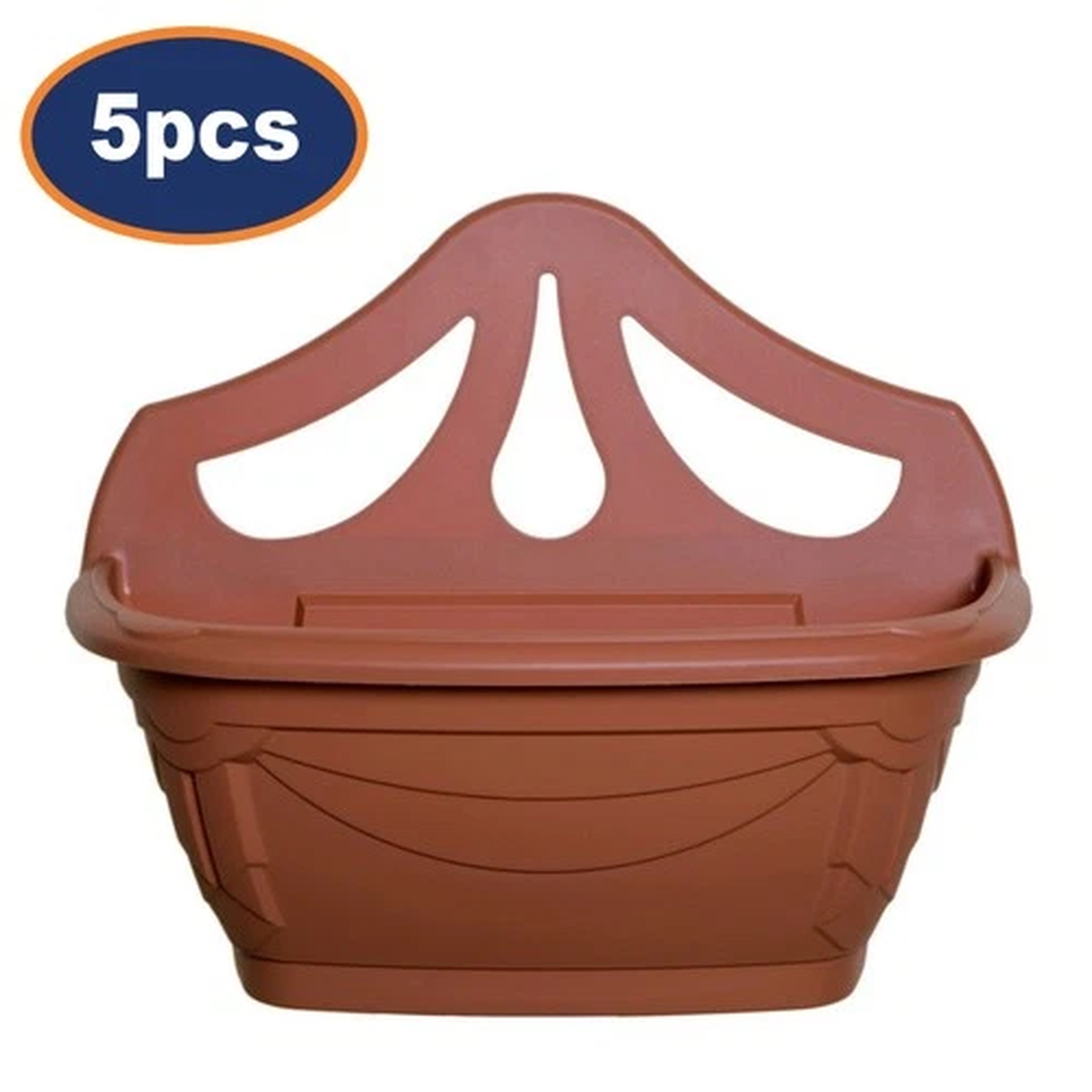 5Pcs 42cm Wall Hanging Planter Plastic Venetian Pot Terracotta Garden Basket