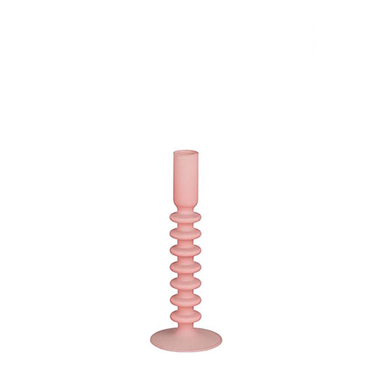 Candleholder Agios Glass Dusky Pink
