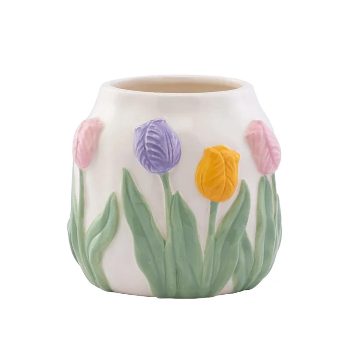 Pastel Tulips Planter