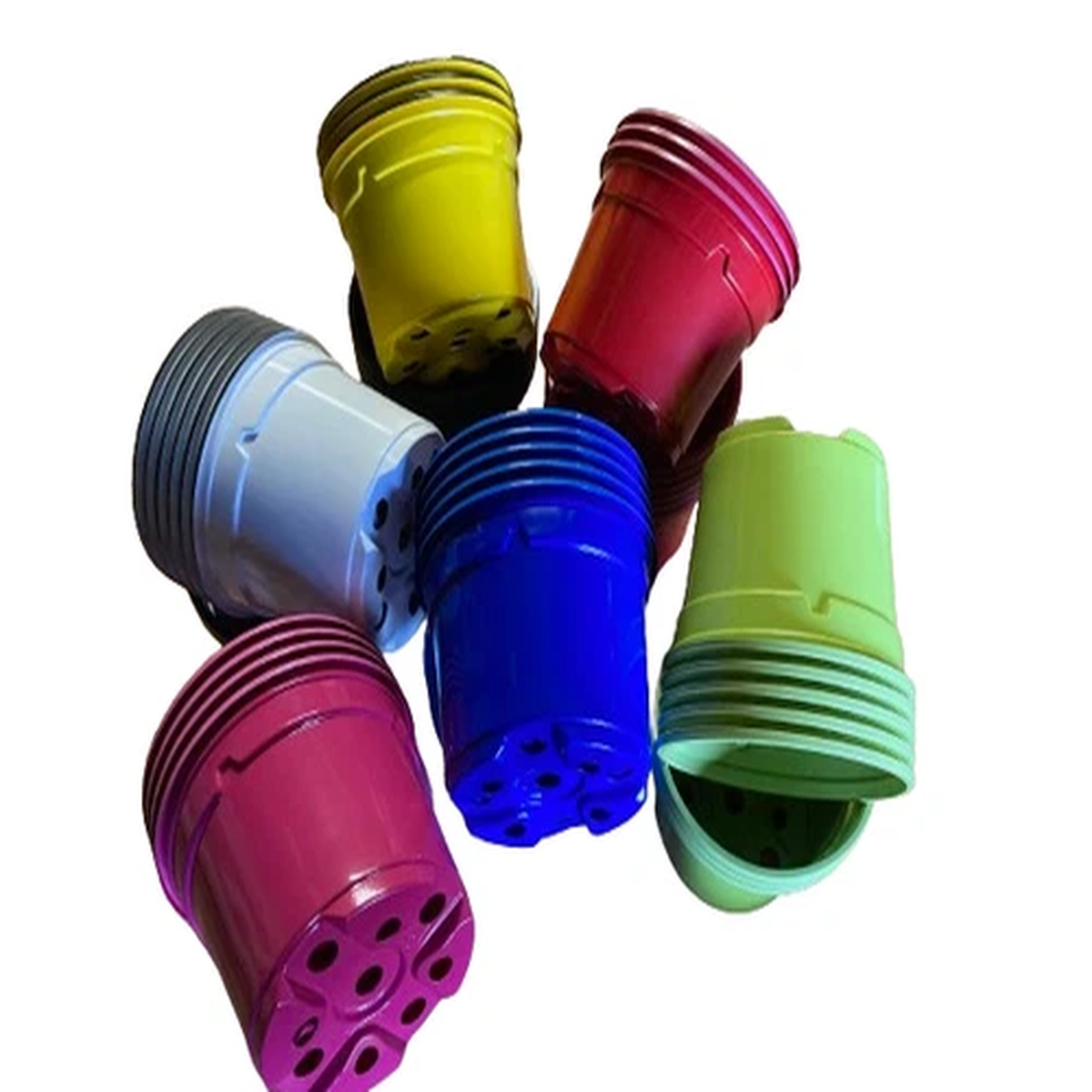 50 x COLOURED 9CM PLANT POTS