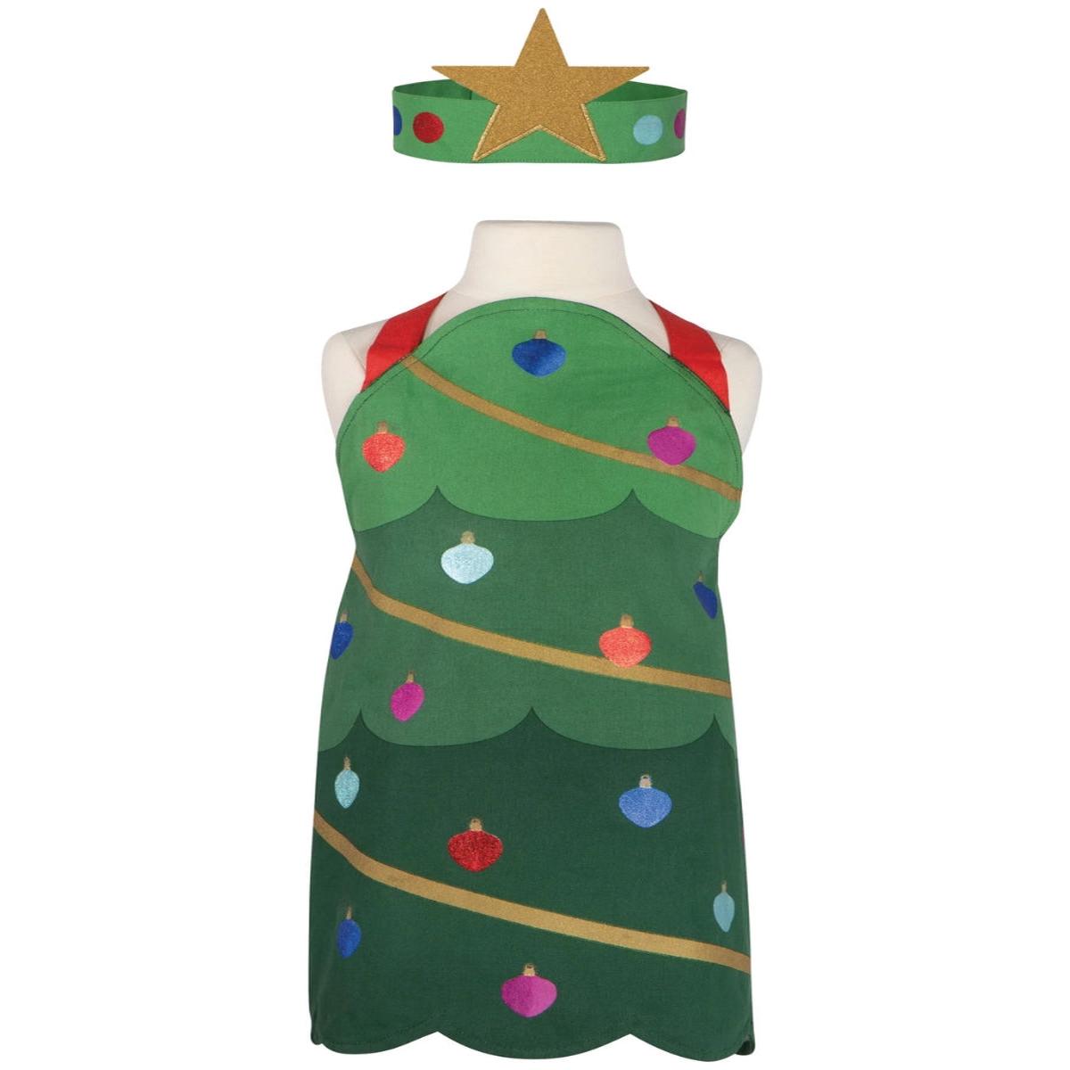 Danica Xmas Tree Christmas Daydream Kids Apron/Hat Set