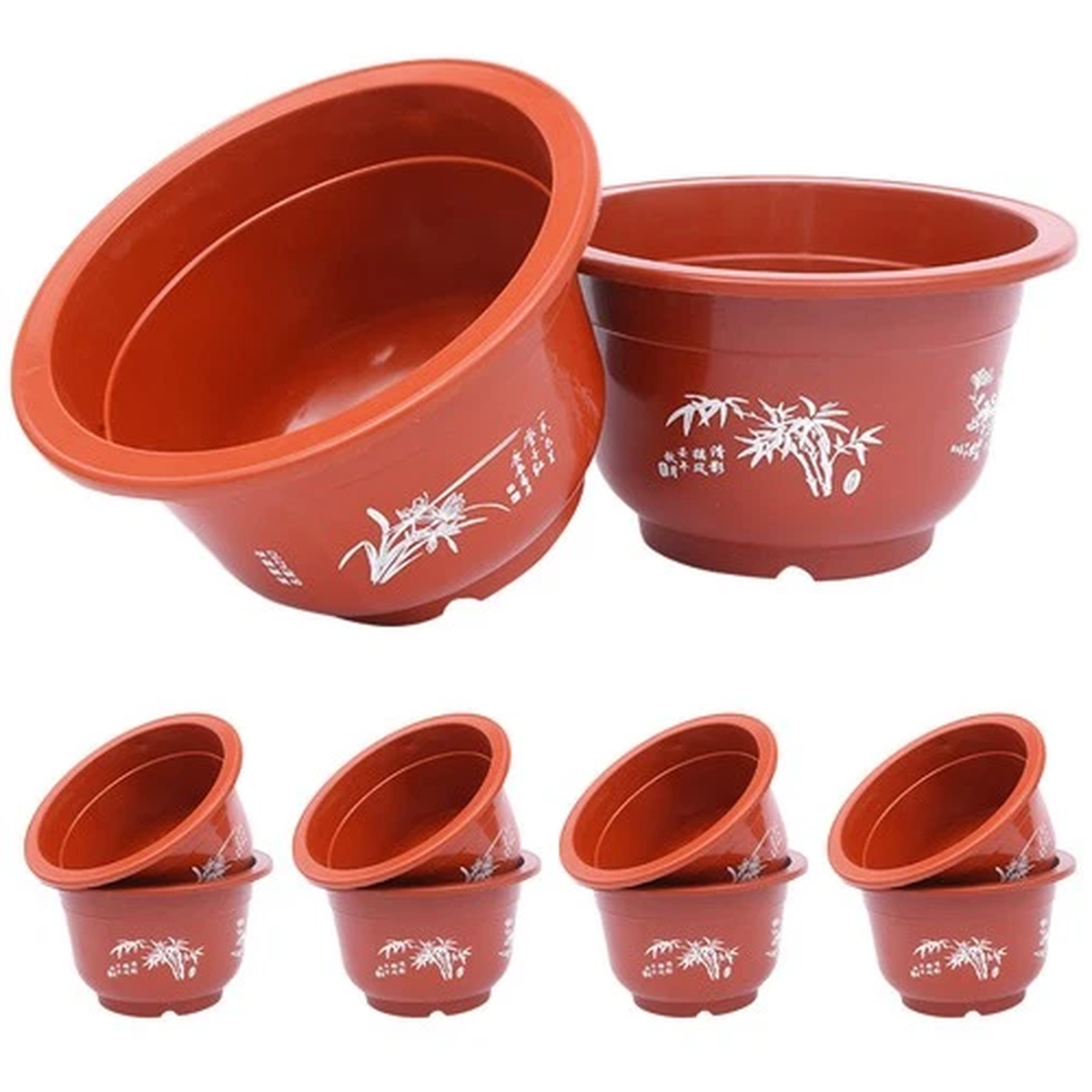 10pcs Round Flower Planting Pot Nursery Planter Pot Orchid Planter Pot
