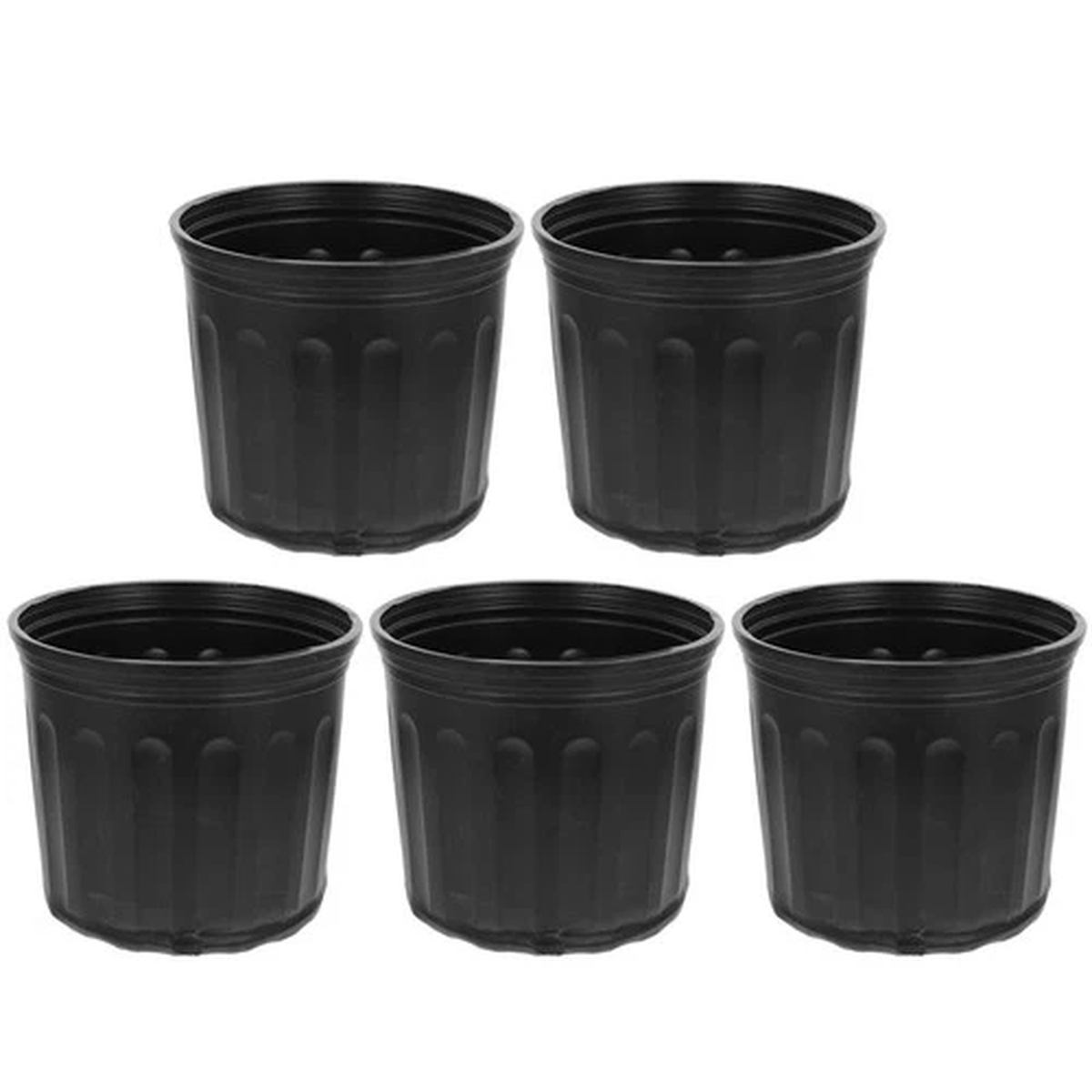 5 Pcs Plastic Flower Pots Multipurpose Planting Garden Gardening