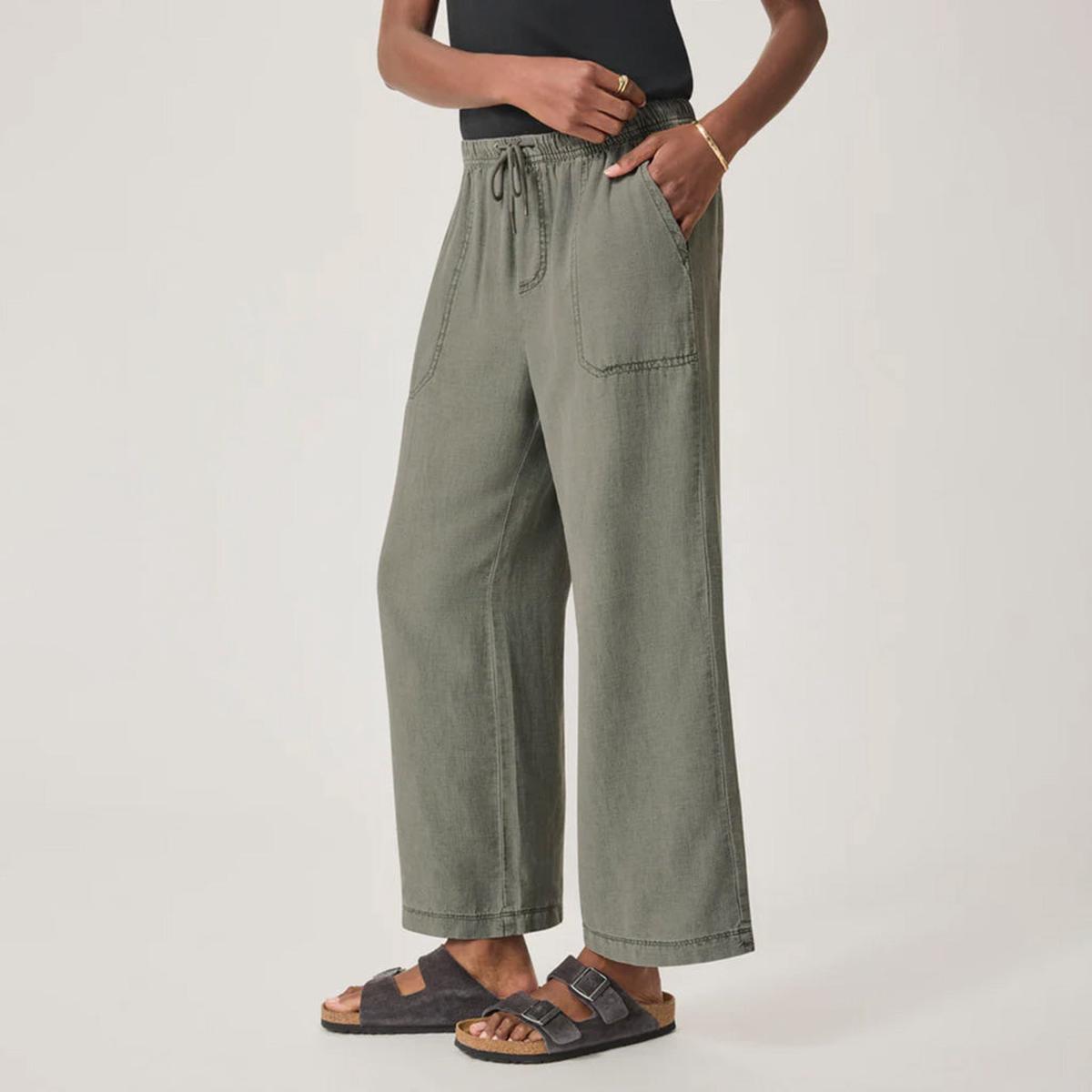 Angie Crop Wide Leg Pant Vintage Olive Branch