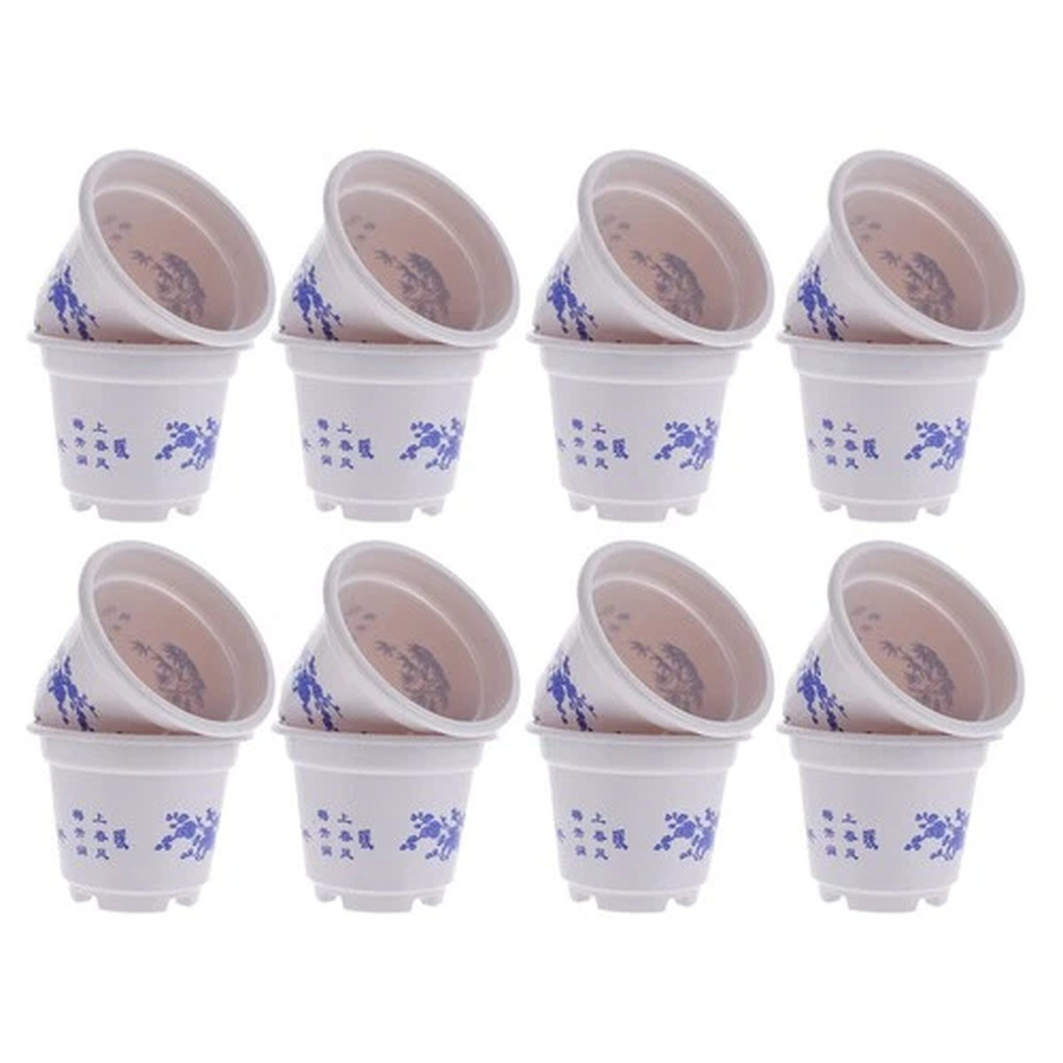 20Pcs Plastic Flower Pots Planting Flower Container Bonsai Pot Household