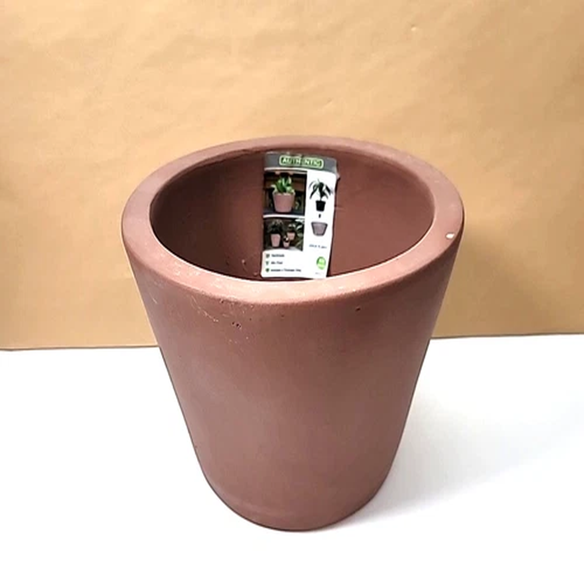 Southern Patio Handmade Kiln-fired Clay Vaso Planters 9.8in -Drainage Hole