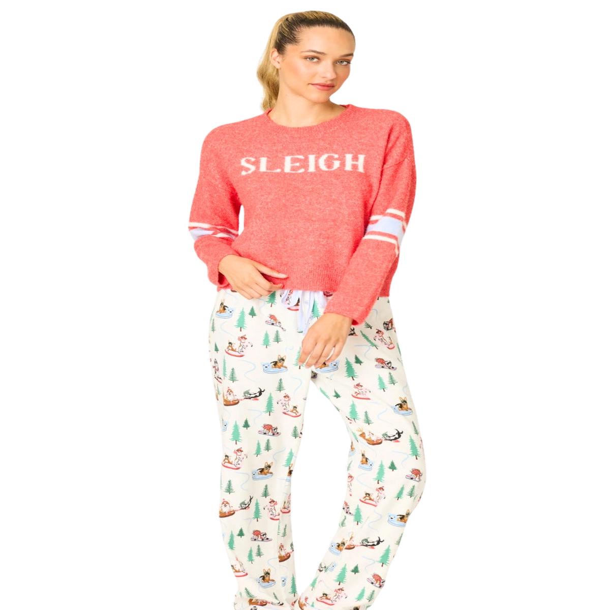 Long Sleeve Sleigh Scarlet