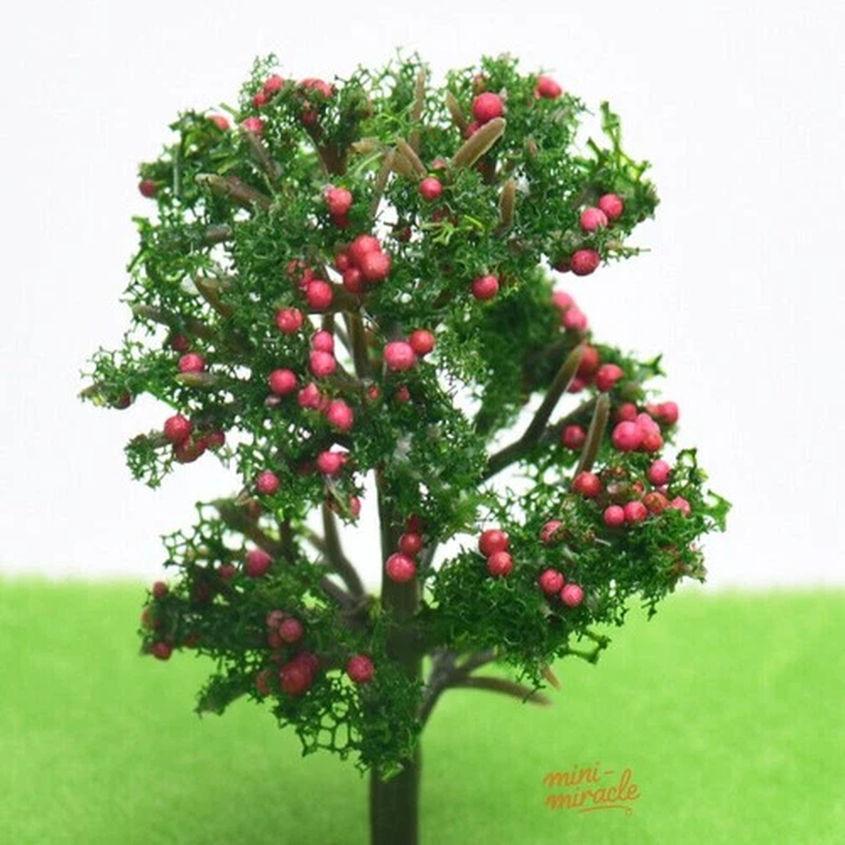 3PC HO/OO Scale Miniatures Fruit Trees Season Farm Plants Garden Landscape Model