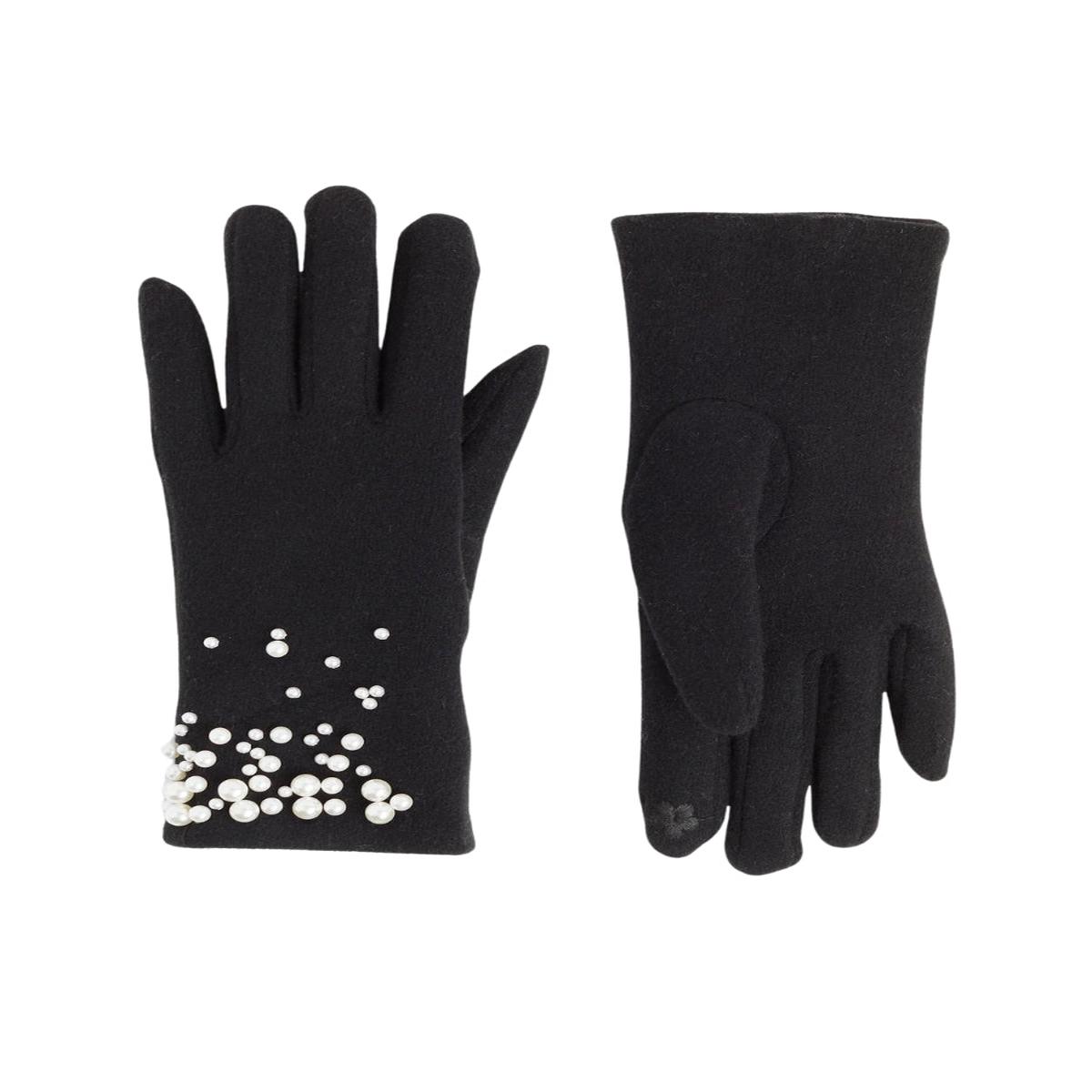 Coco Black Pearly Wrist Gloves