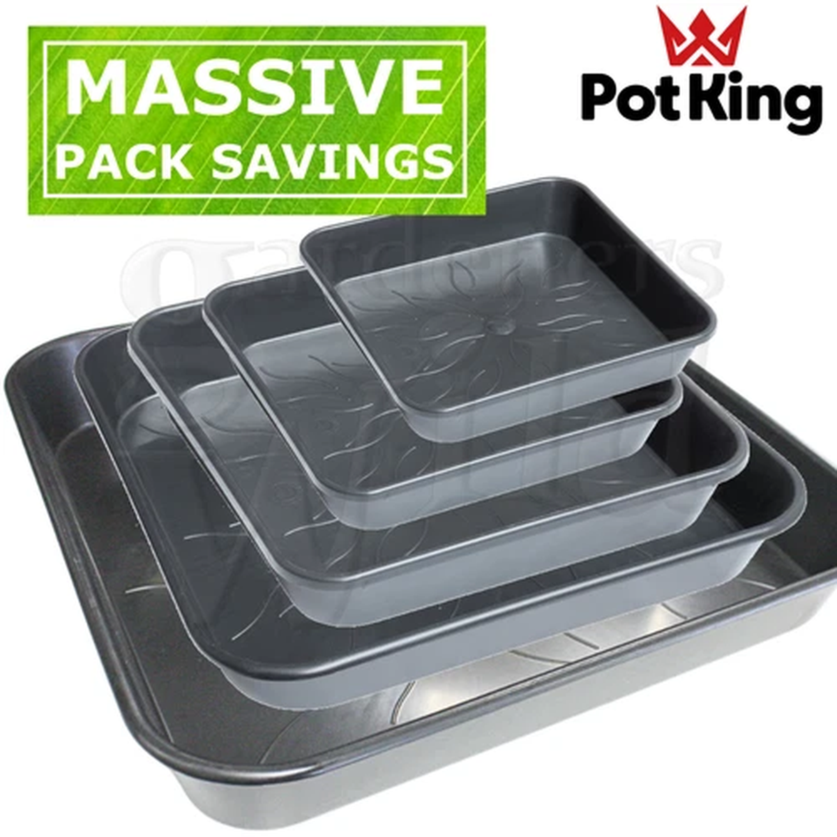 Square Plant Pot Saucer Tray PotKing drip Hydroponics flower houseplant garden