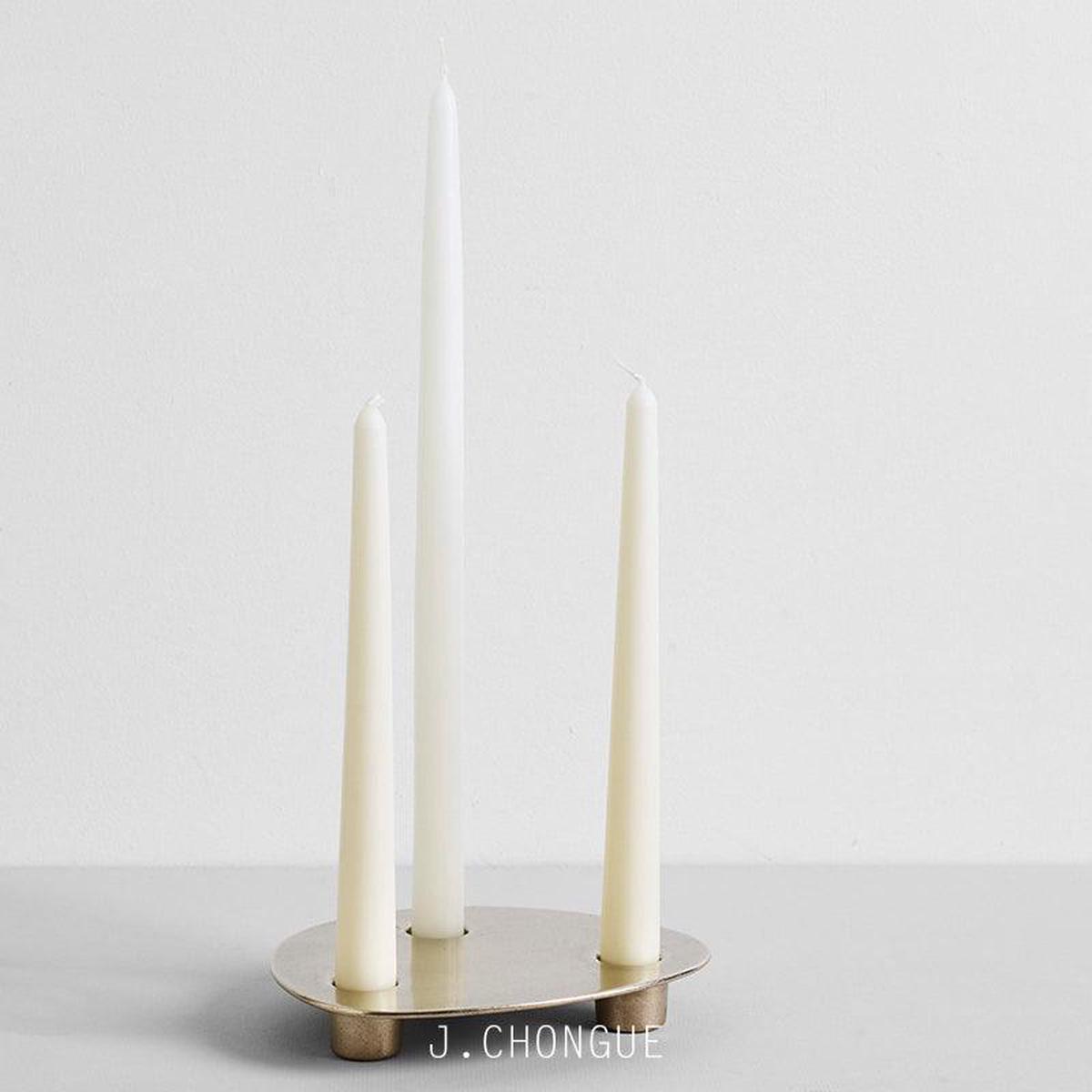 Trio Candle Holder Brass by Henry Wilson