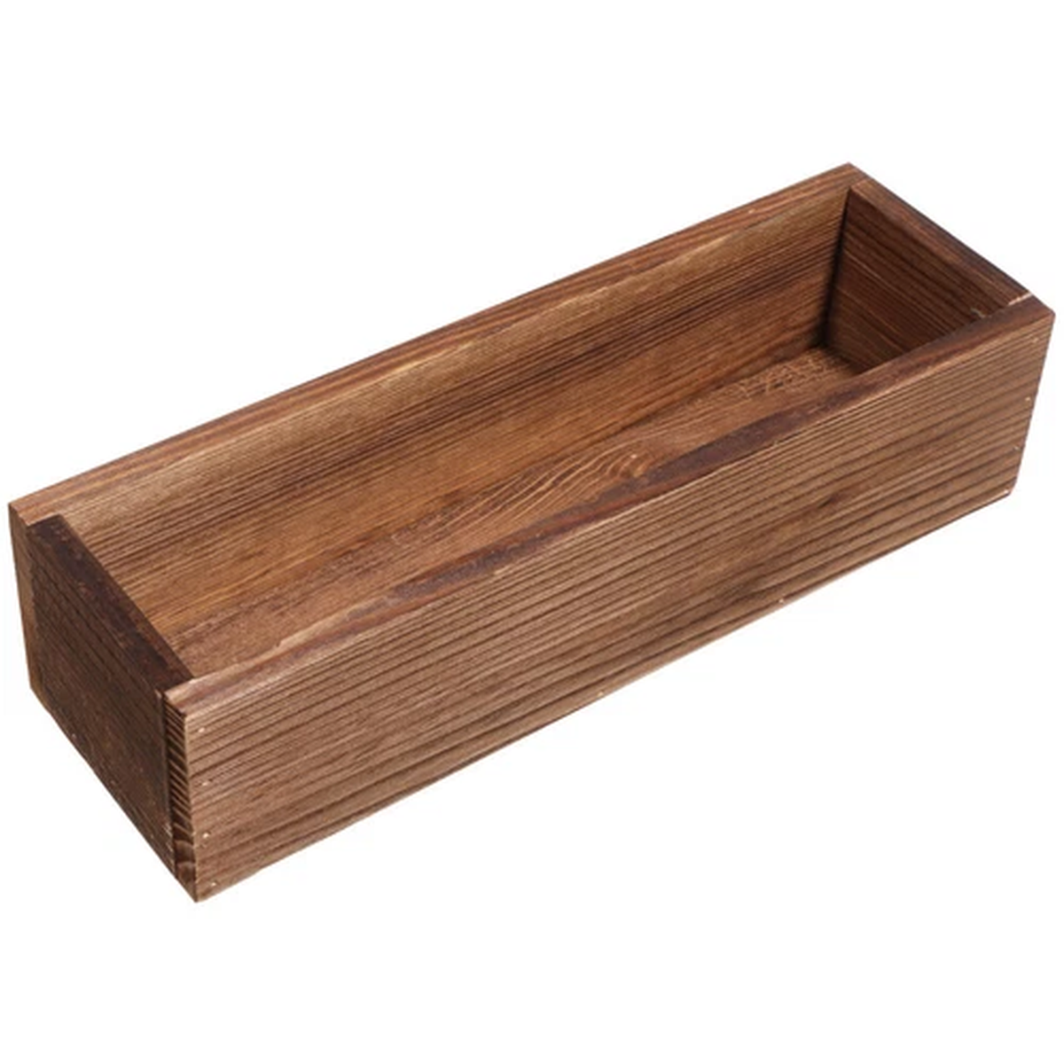 1Pc Retro Rectangle Wooden Flowerpot Patio Flower Pot Garden Planting Pot New