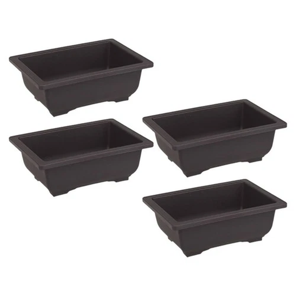 4 Pcs Flower Pot Household Flowerpot Thickened Plastic Pots Rectangular