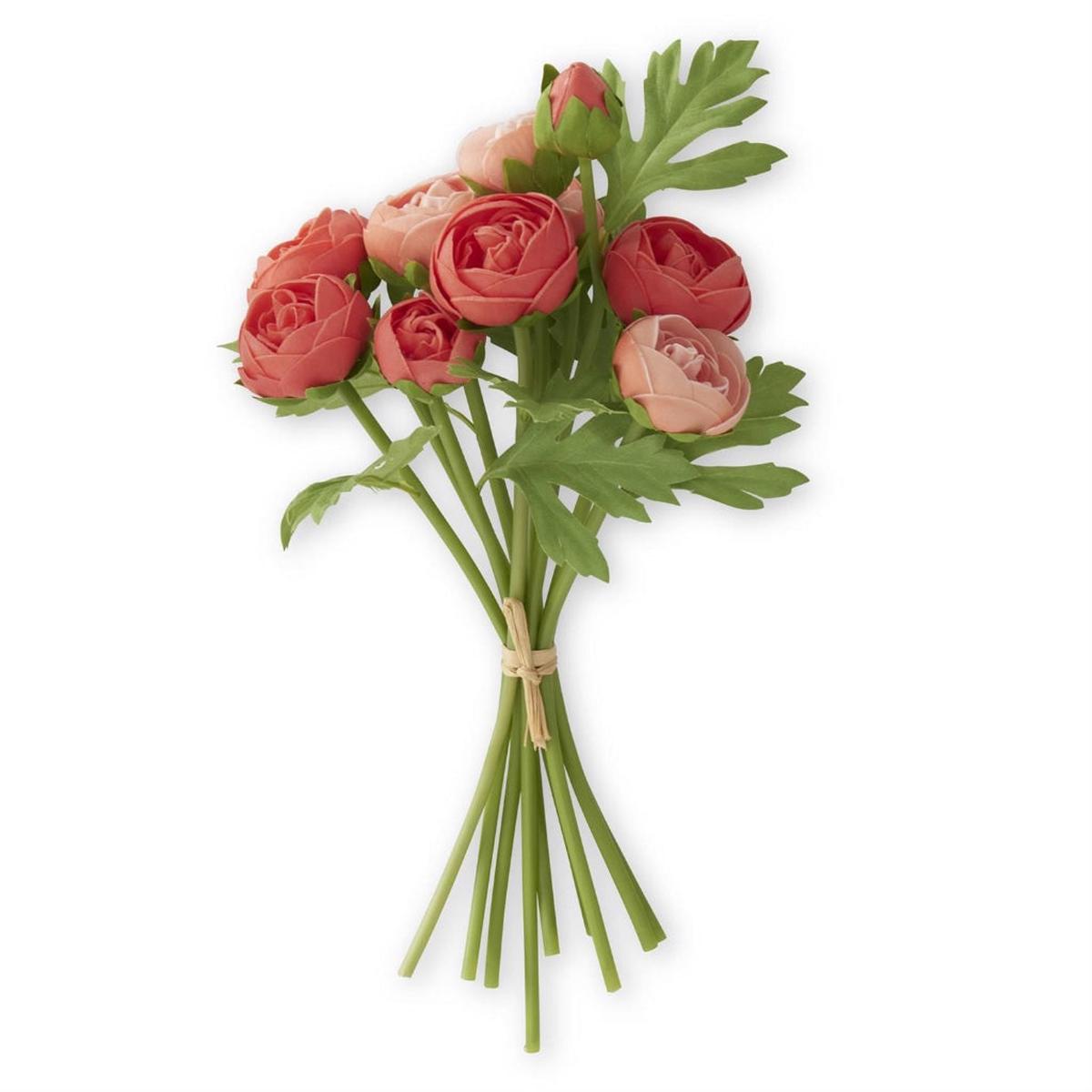 Real Touch Ranunculus Bundle 15" Orange Coral Everlasting