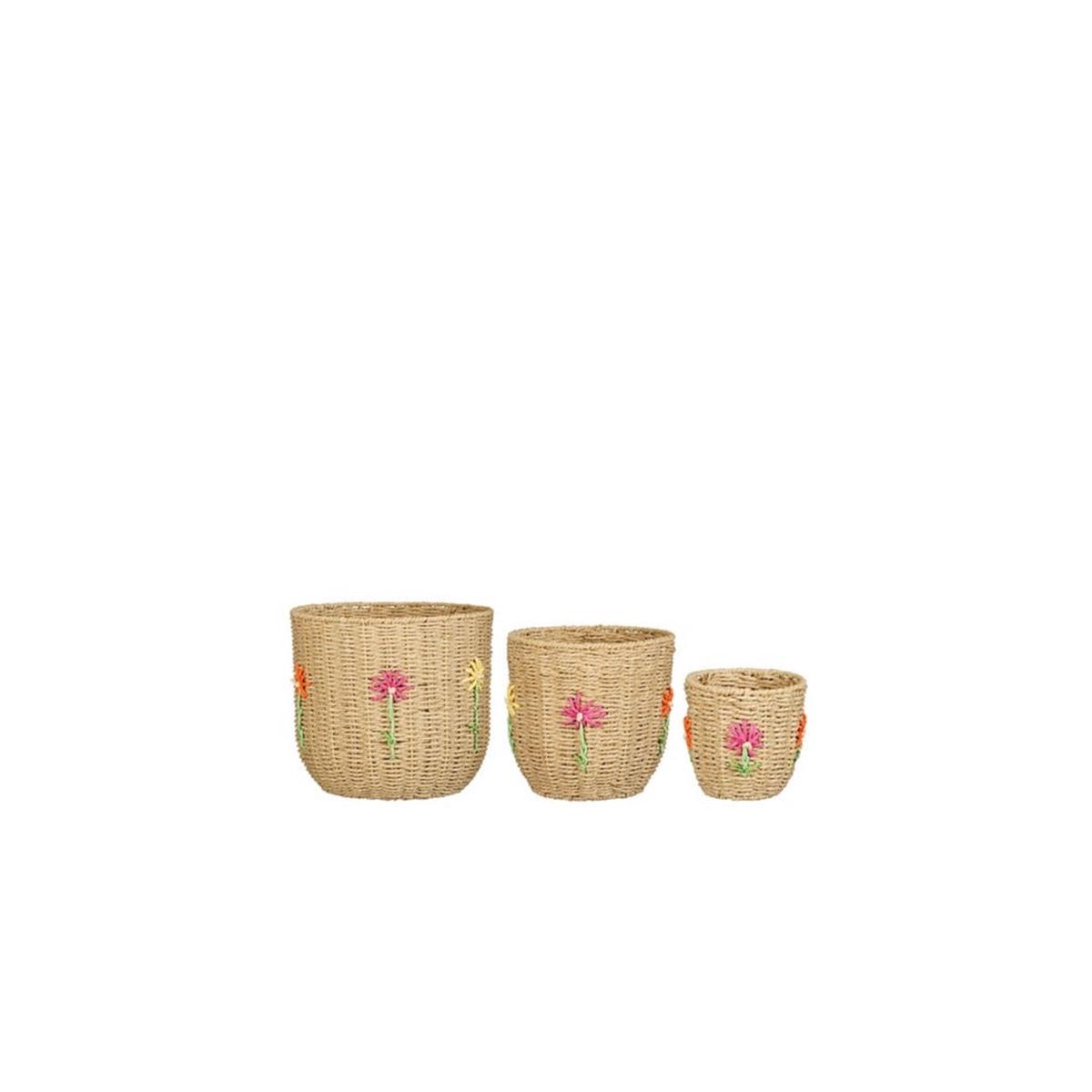 Flower Basket Brown