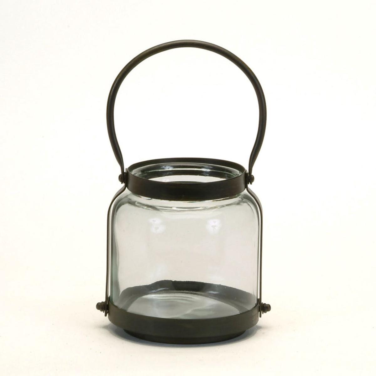 Small Round Jar W/Handle 12.25In