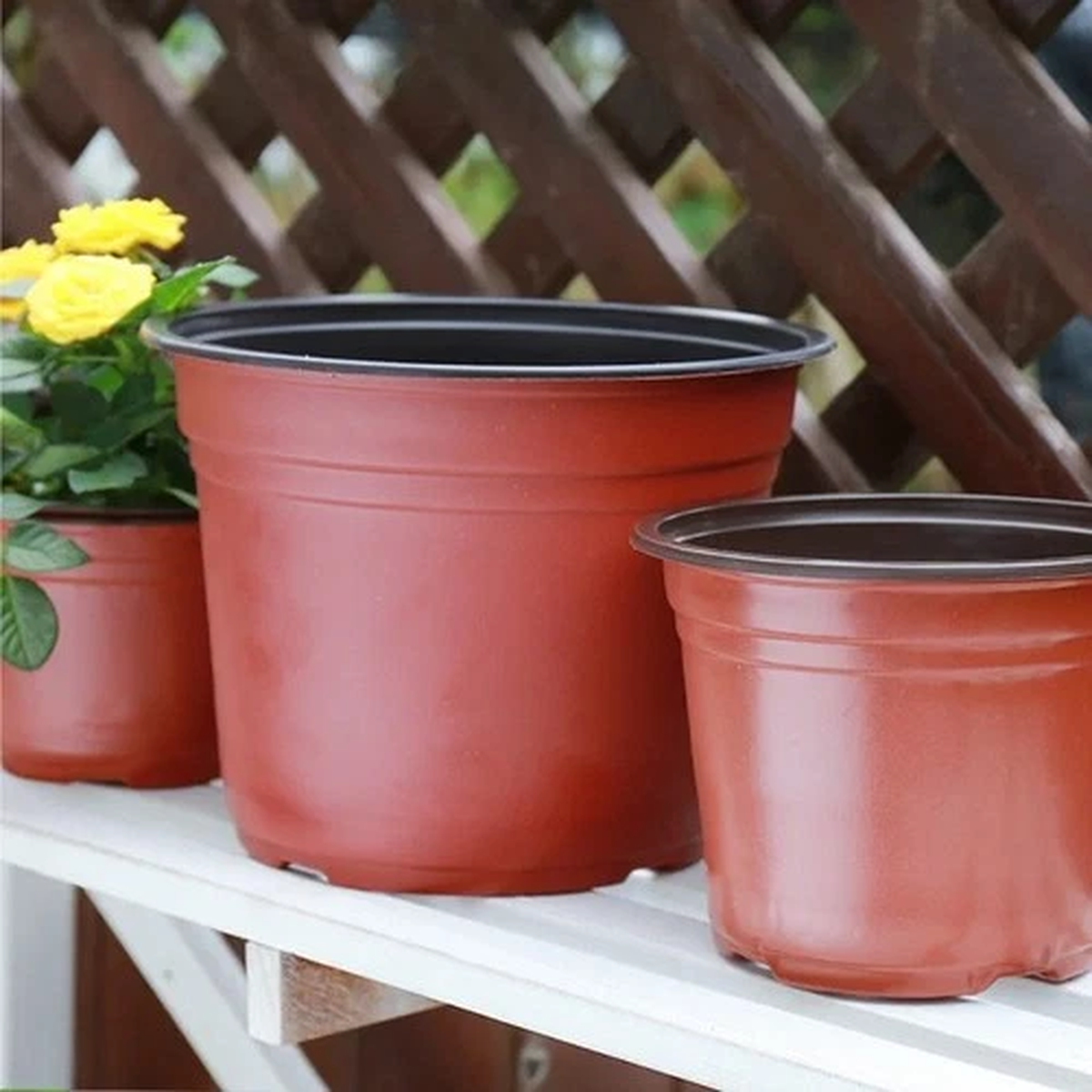 20/50PCS Plastic Plant Pots Nursery Seedling Grow Pots Garden Flower Planters