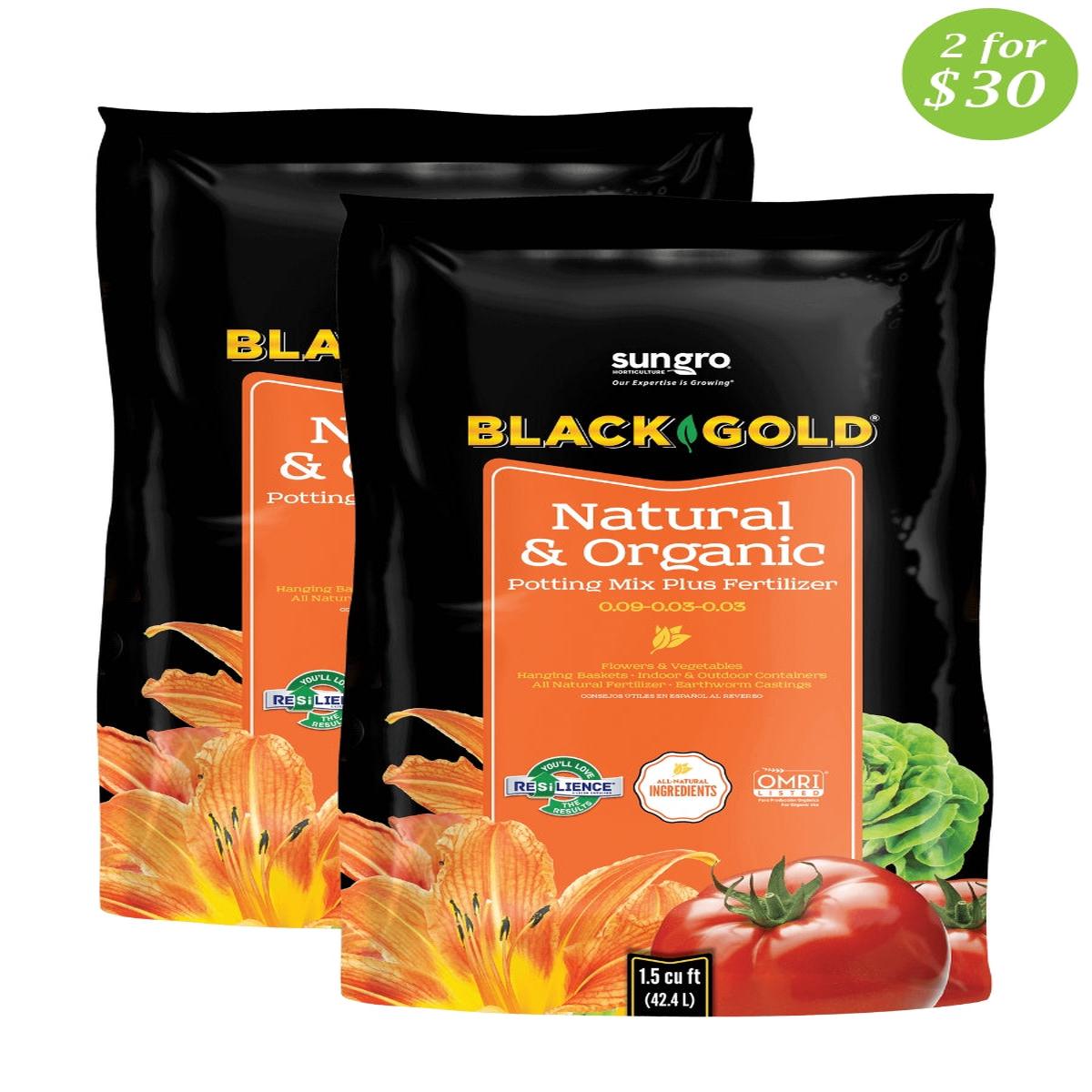 Black Gold Natural Potting Soil 1.5 CF (Buy 2 for $30)