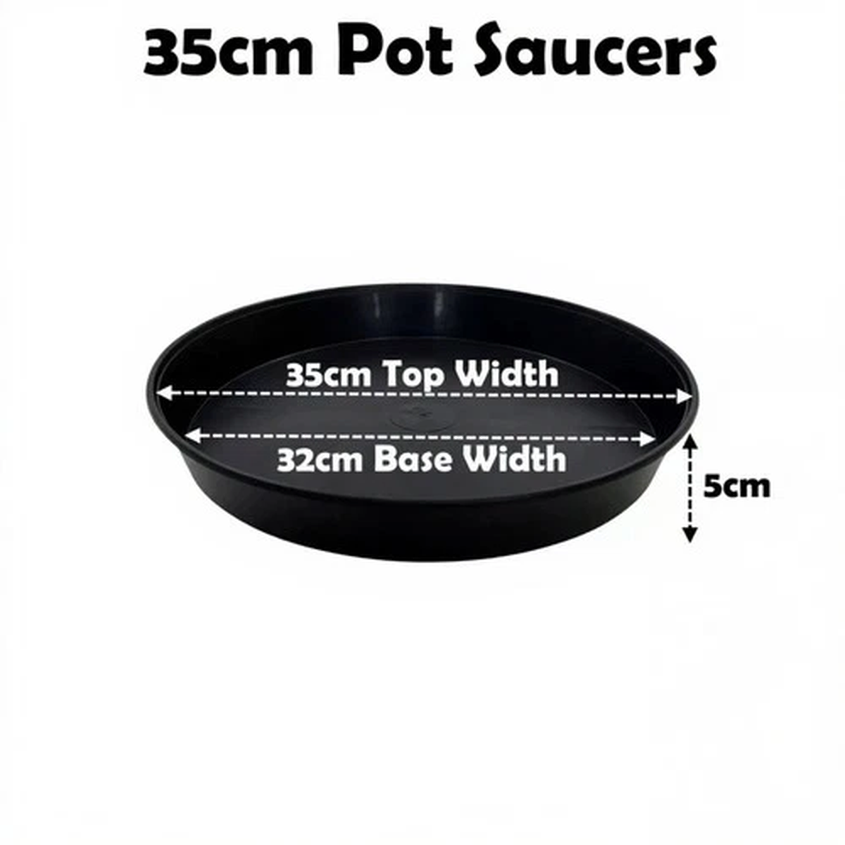 35cm Plant Pot Saucers Round Deep Strong Plastic Base Water Drip Tray Saucer