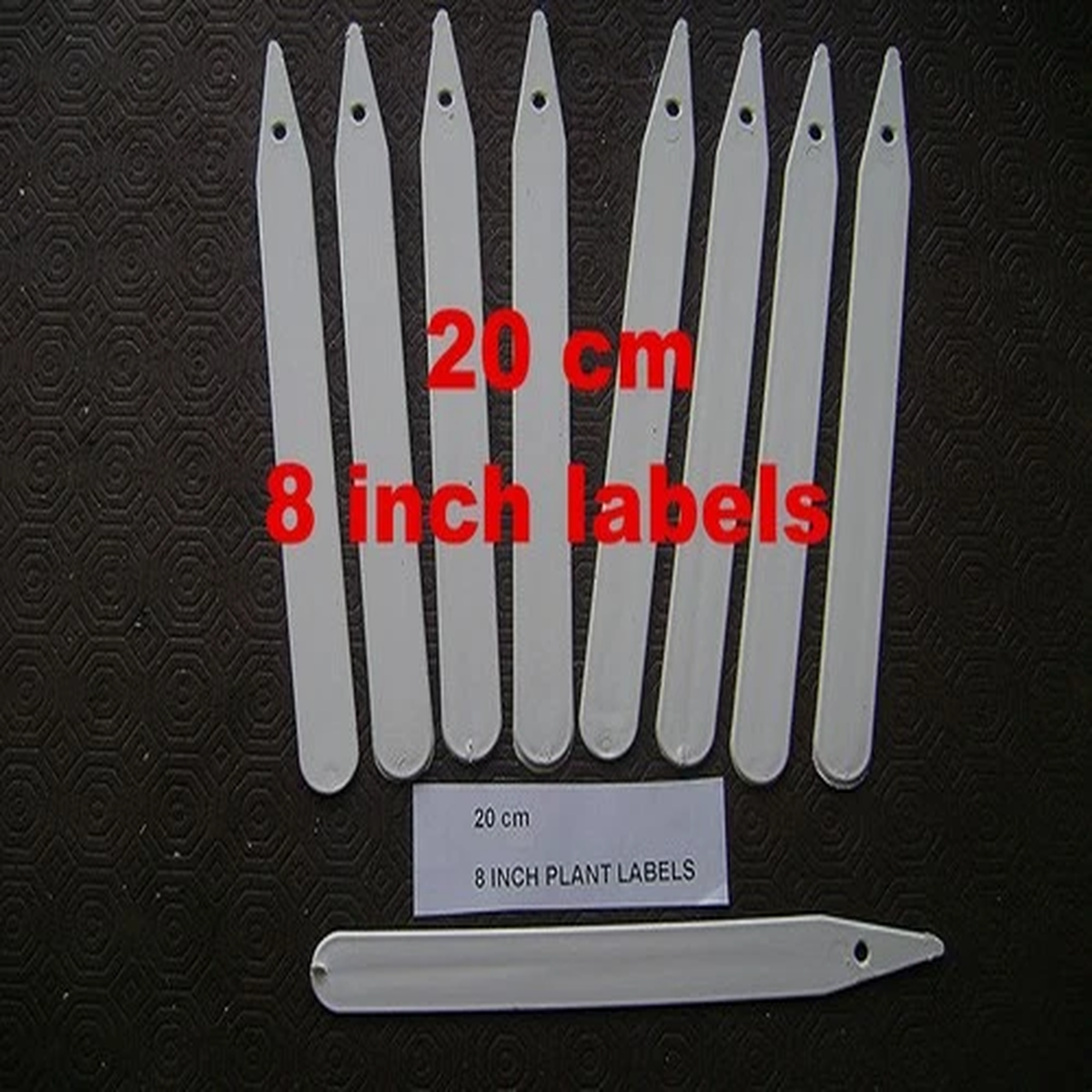 White Plastic Plant Labels Sticks | Waterproof Garden  8 INCH 20 T0 1000