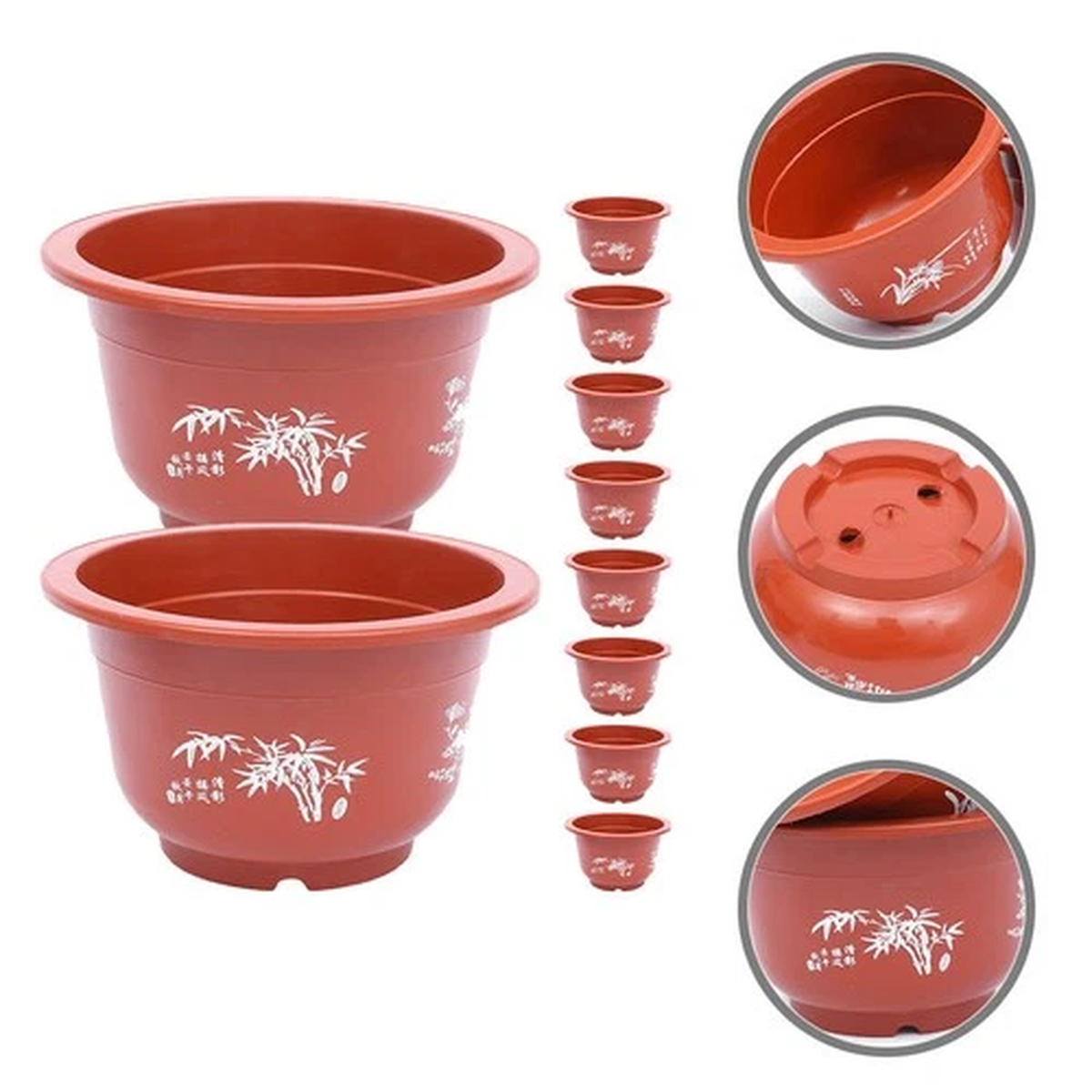 10pcs Round Flower Planting Pot Nursery Planter Pot For Indoor Plants
