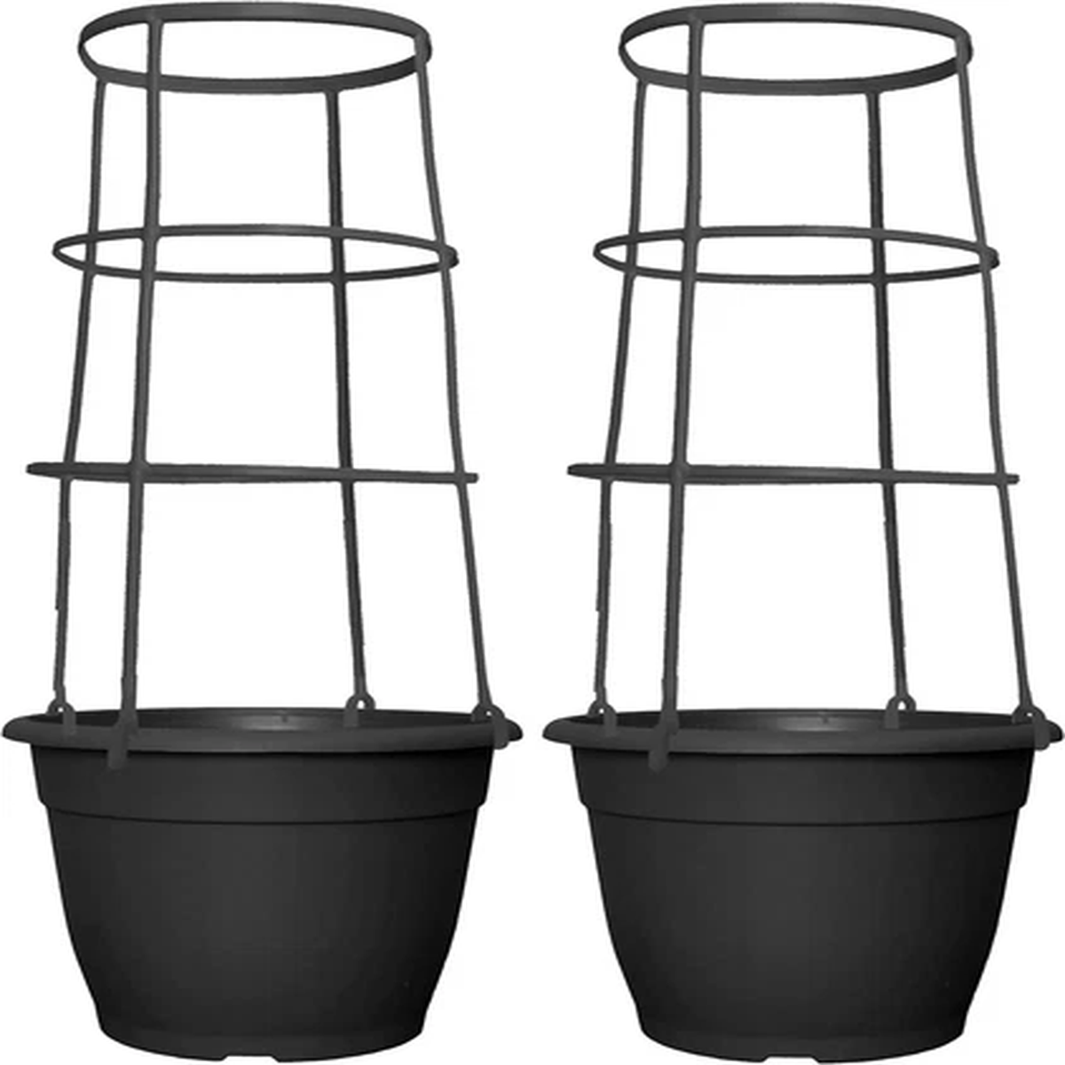 2 x Plastic Trellis Planters Plant Pots Climbing Plants Support Pea Bean Tomato