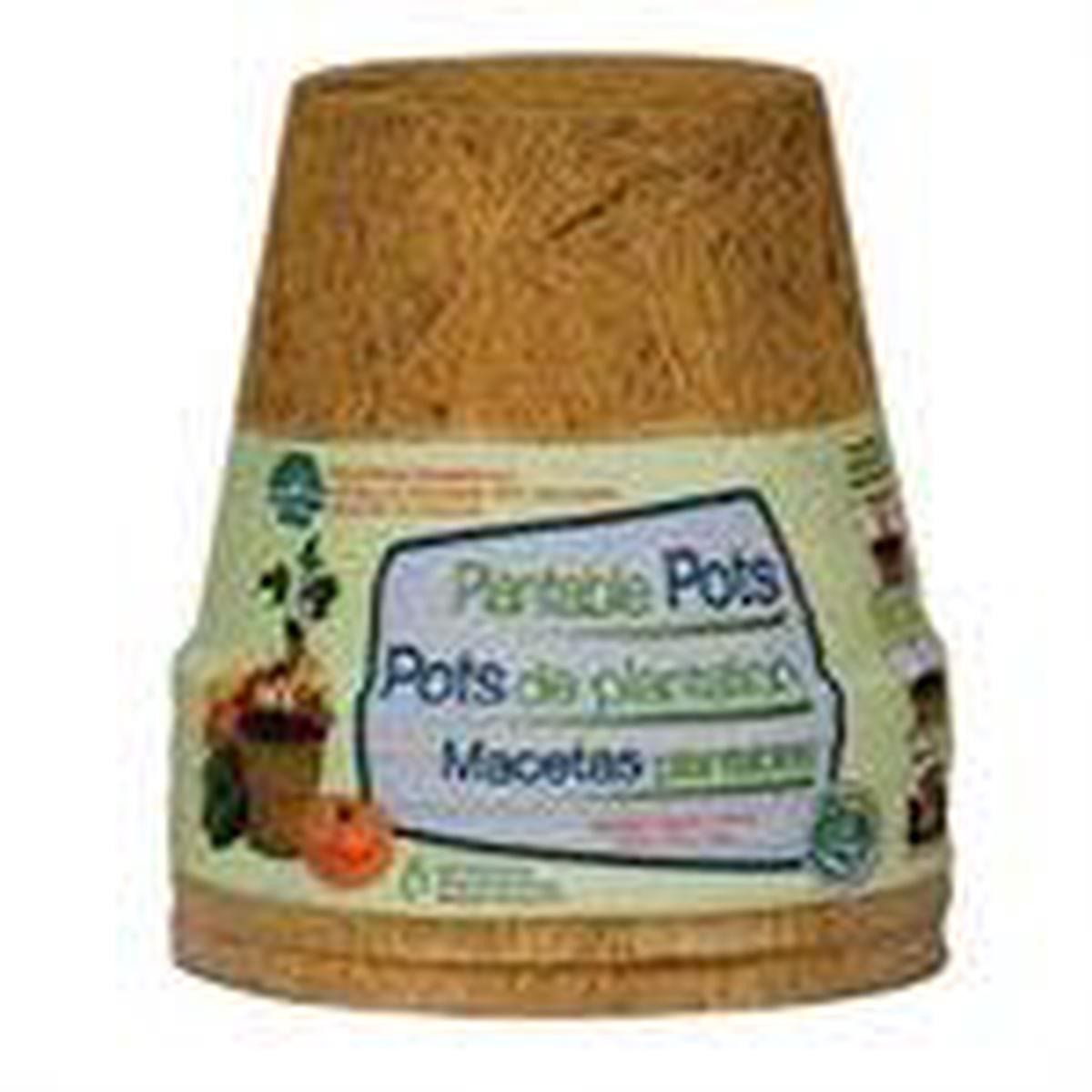 Biodegradable Coconut Coir Pots 4" 6Pk