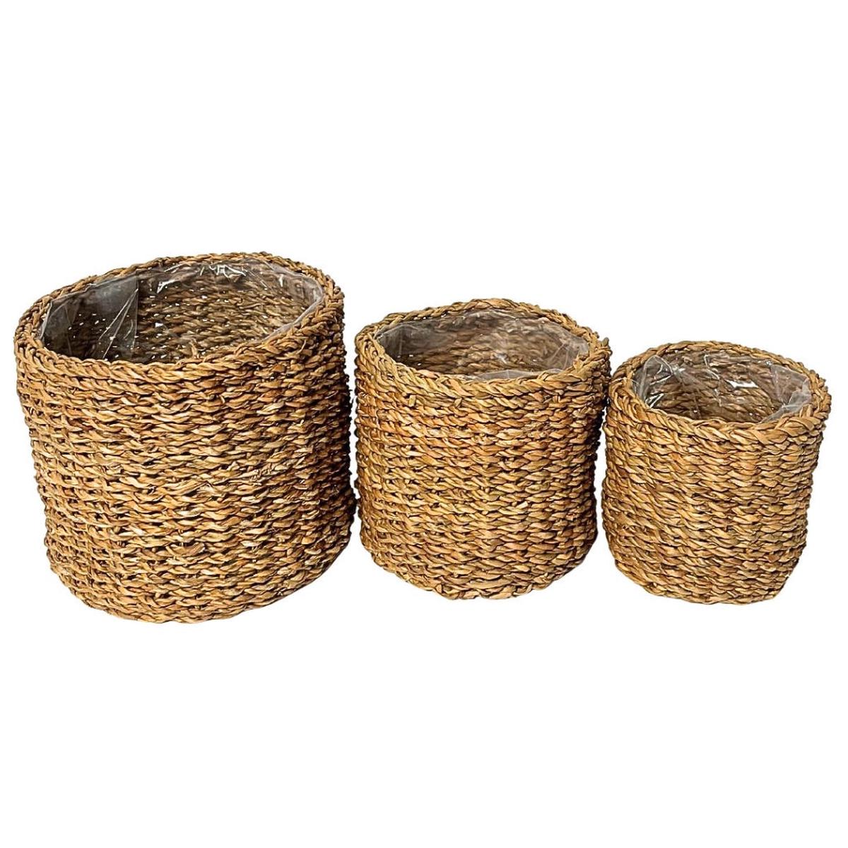 Seagrass Cylinder Basket with Liner