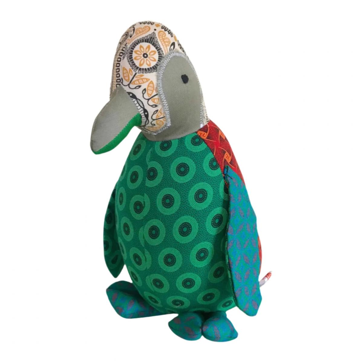 Penguin Shweshwe Stuffed Toy