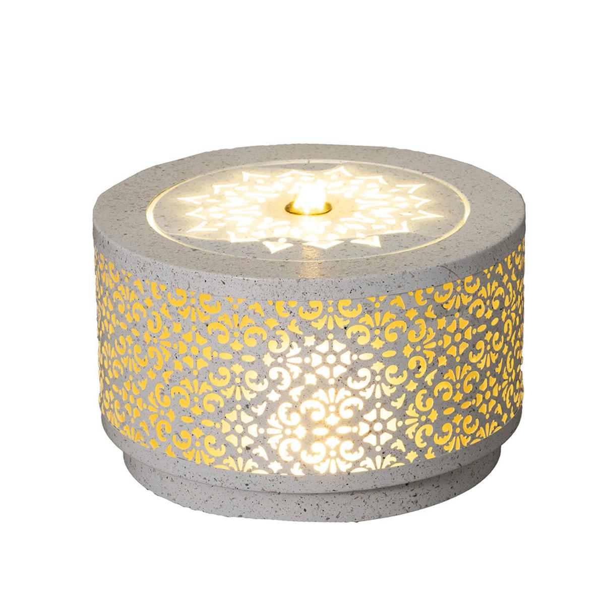 Pierced Speckled Metal Fountain