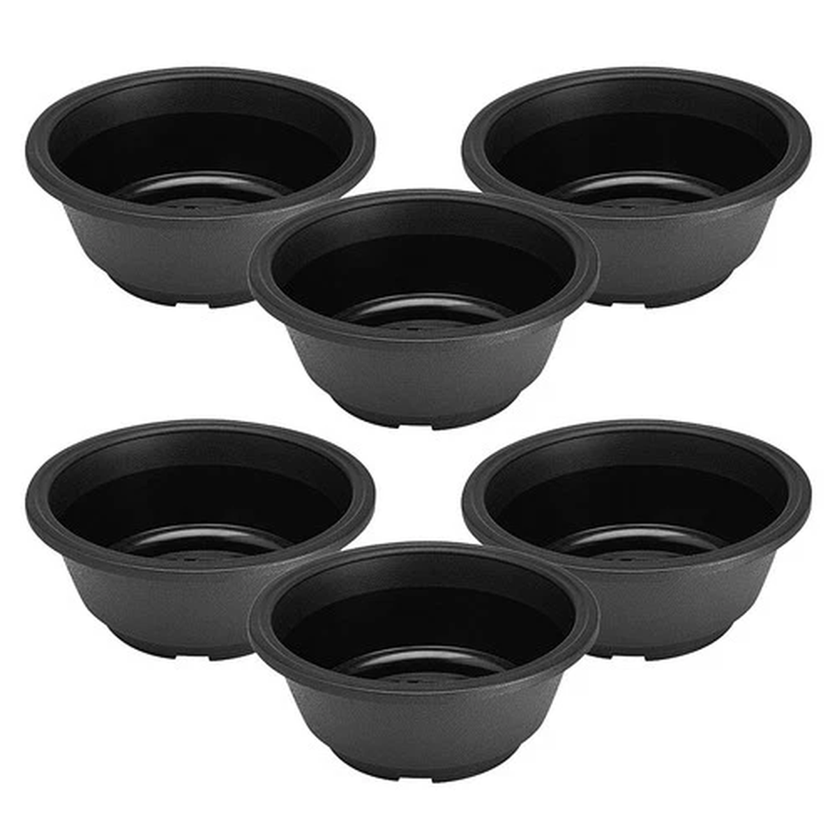 6 Pcs Shallow Plant Pot Pots Planters Plastic Flower Premium Material Flowerpot