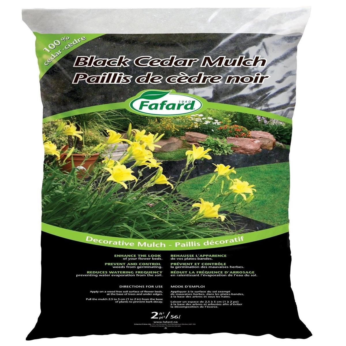 Fafard Black Cedar Mulch - 2 cu ft